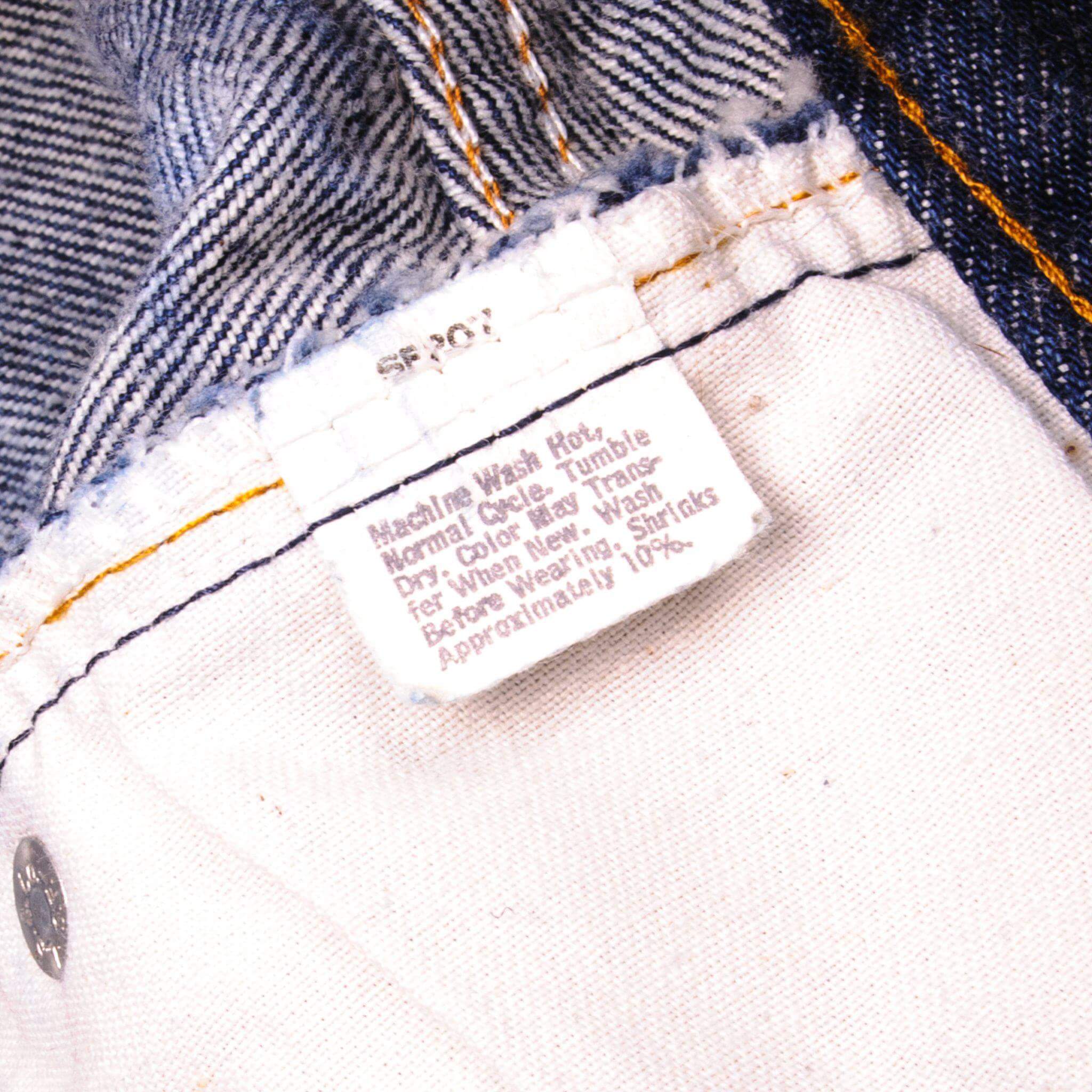 Beautiful Indigo Levis 501 Jeans Early 1980s Made in USA with a dark wash and some nice contrast between dark and medium wash. Size on Tag 38X32 ACTUAL SIZE 35X28 Back Button No Number