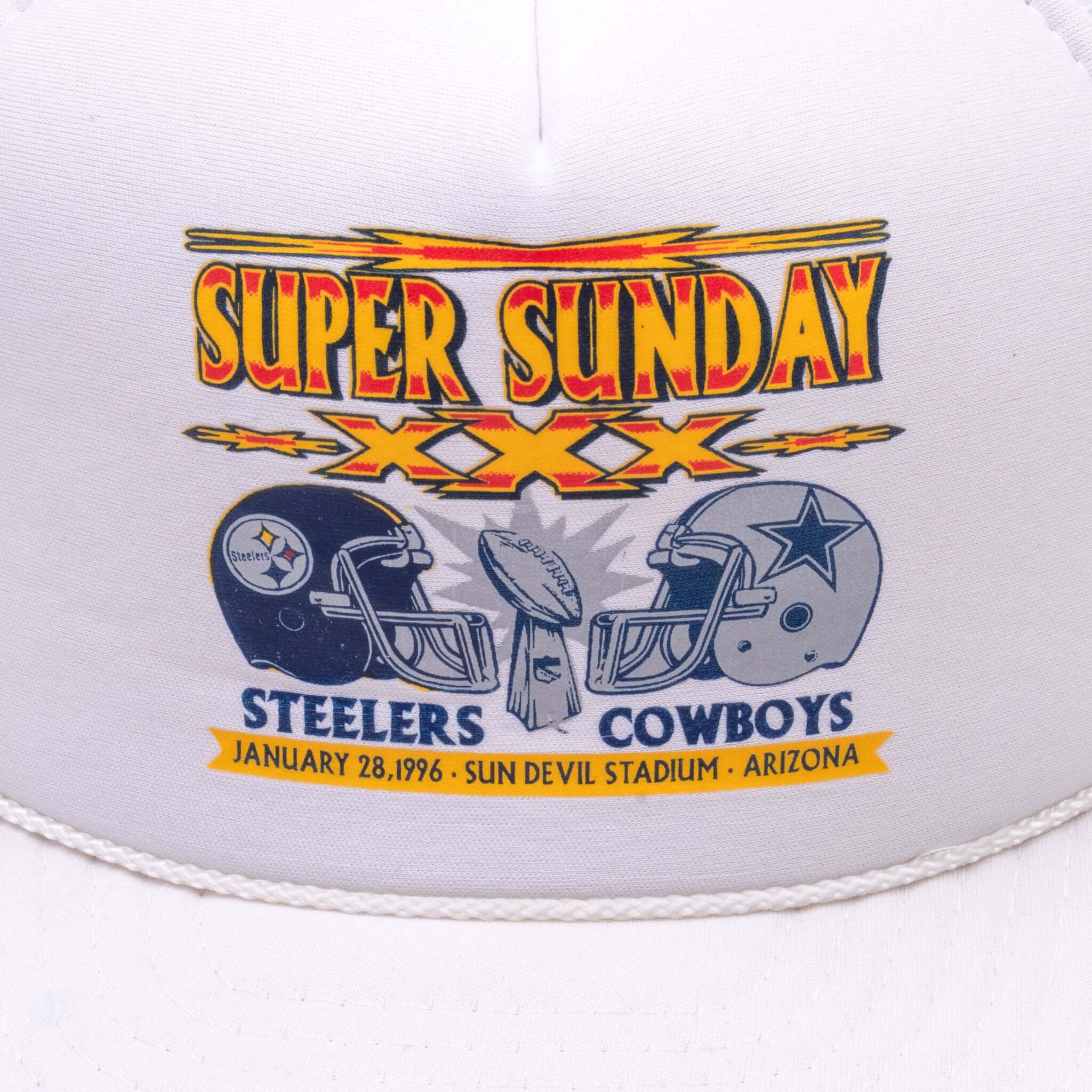 Vintage Nfl Super Bowl XXX Pittsburgh Steelers Vs Dallas Cowboys 1996 Snap Back Cap