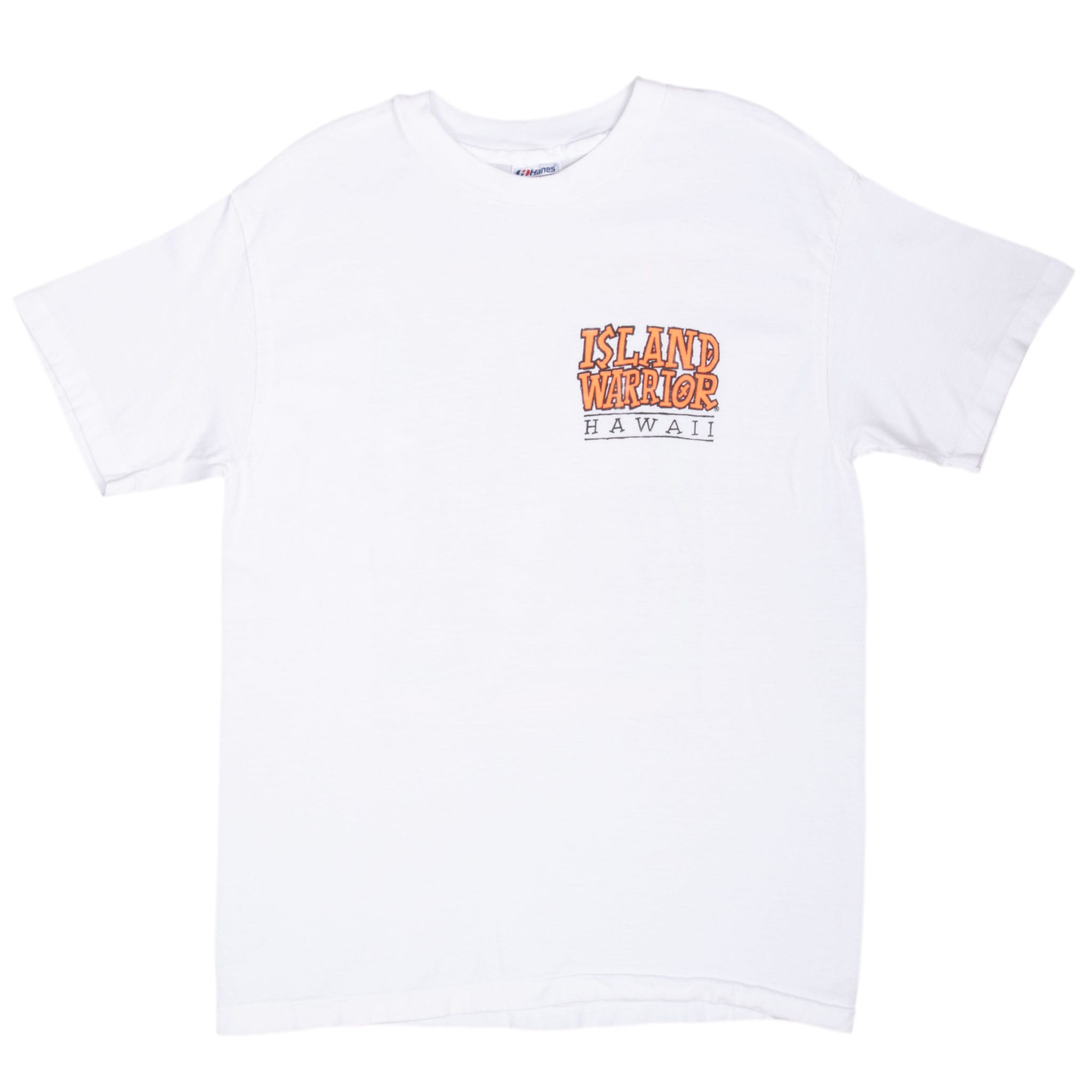 Vintage Hawaii Island Warior Ho'oikaika Kino Bodybuilding Tee Shirt 1990S Medium Made In Usa With Single Stitch Sleeves