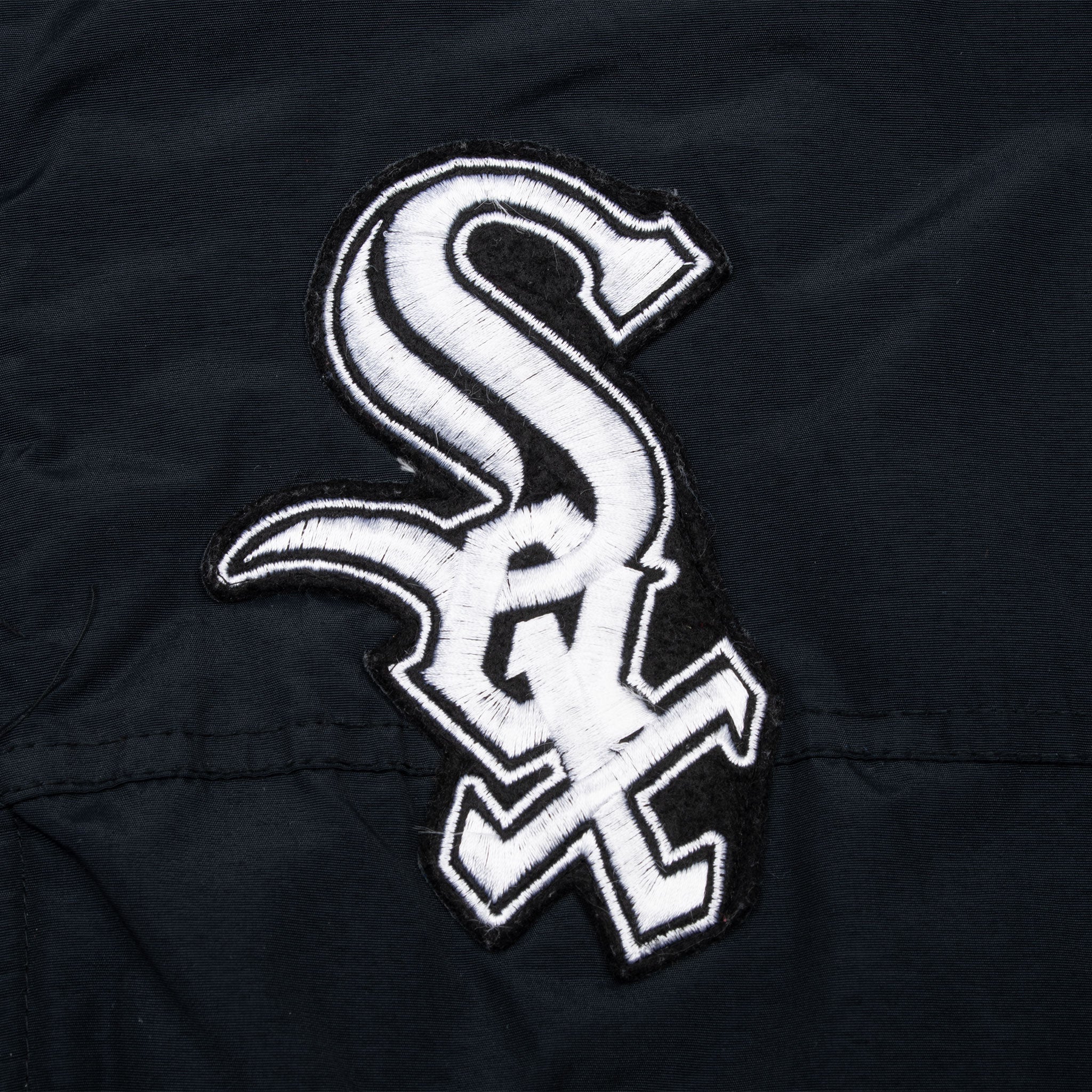 Vintage Mlb Chicago White Sox Hooded Heavy Windbreaker Jacket 1990S Size XL