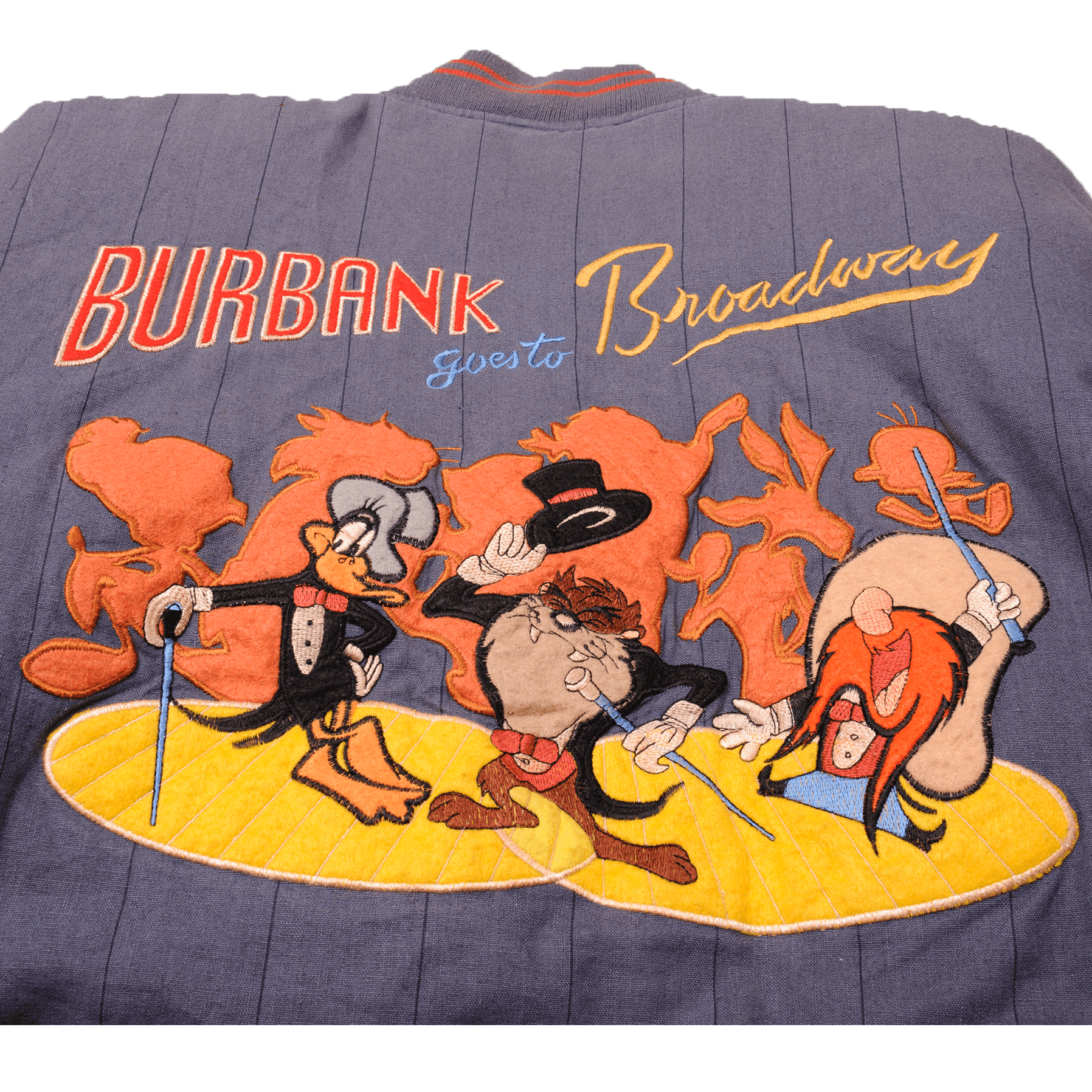 Vintage Warner Bros Looney Tunes All Star Shows Burbank Goes To Broadway Jacket 1993 Size L