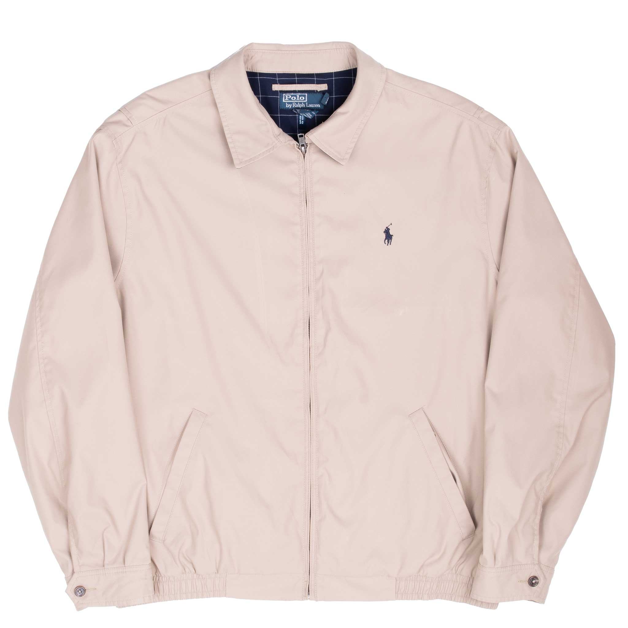 Vintage Polo Ralph Lauren Beige Harrington Golf Jacket 1990S Size XL