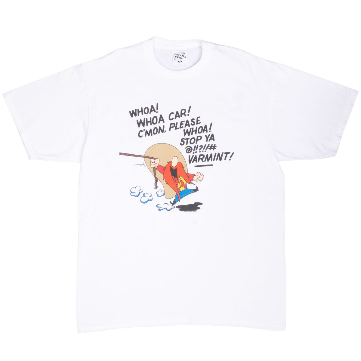Vintage Nascar Looney Tunes Yosemite Sam Taz Tee Shirt 1993 Size XL Made In Usa With Single Stitch Sleeves