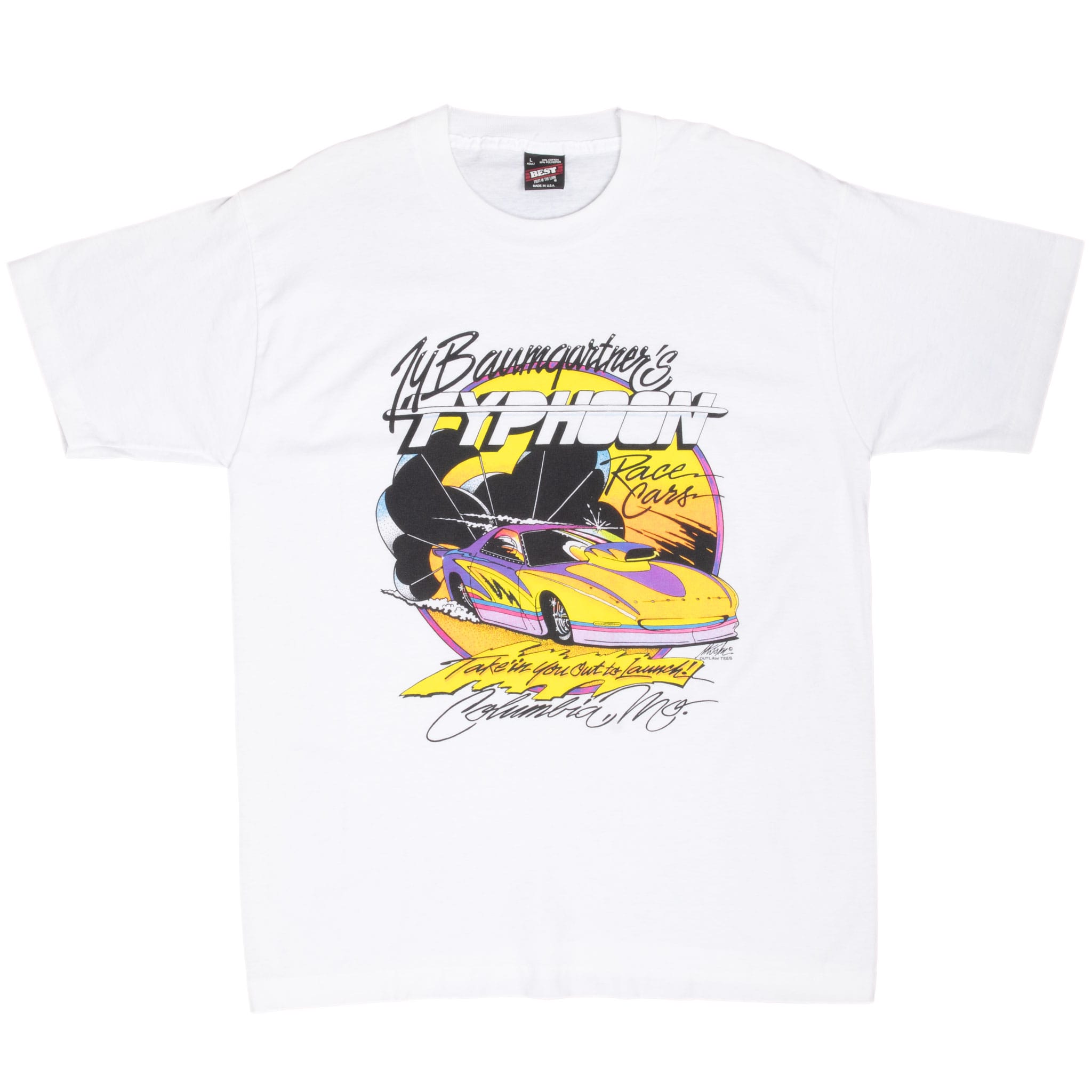 Vintage Ty Baumgartner's Racing Tee Shirt 1990S Size Large Made In Usa