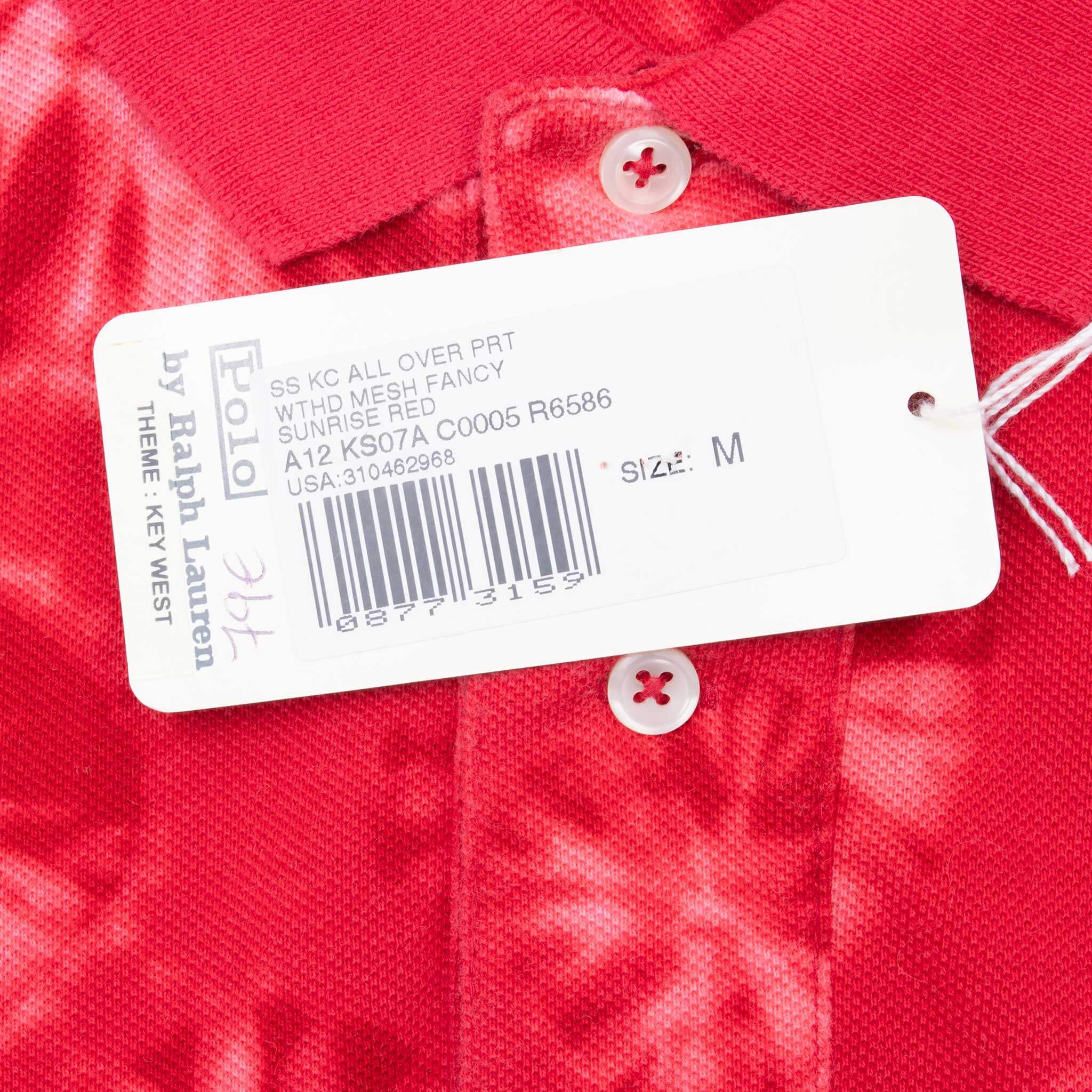 Vintage Ralph Lauren Key West Red Polo Shirt 1990S Size Medium Deadstock