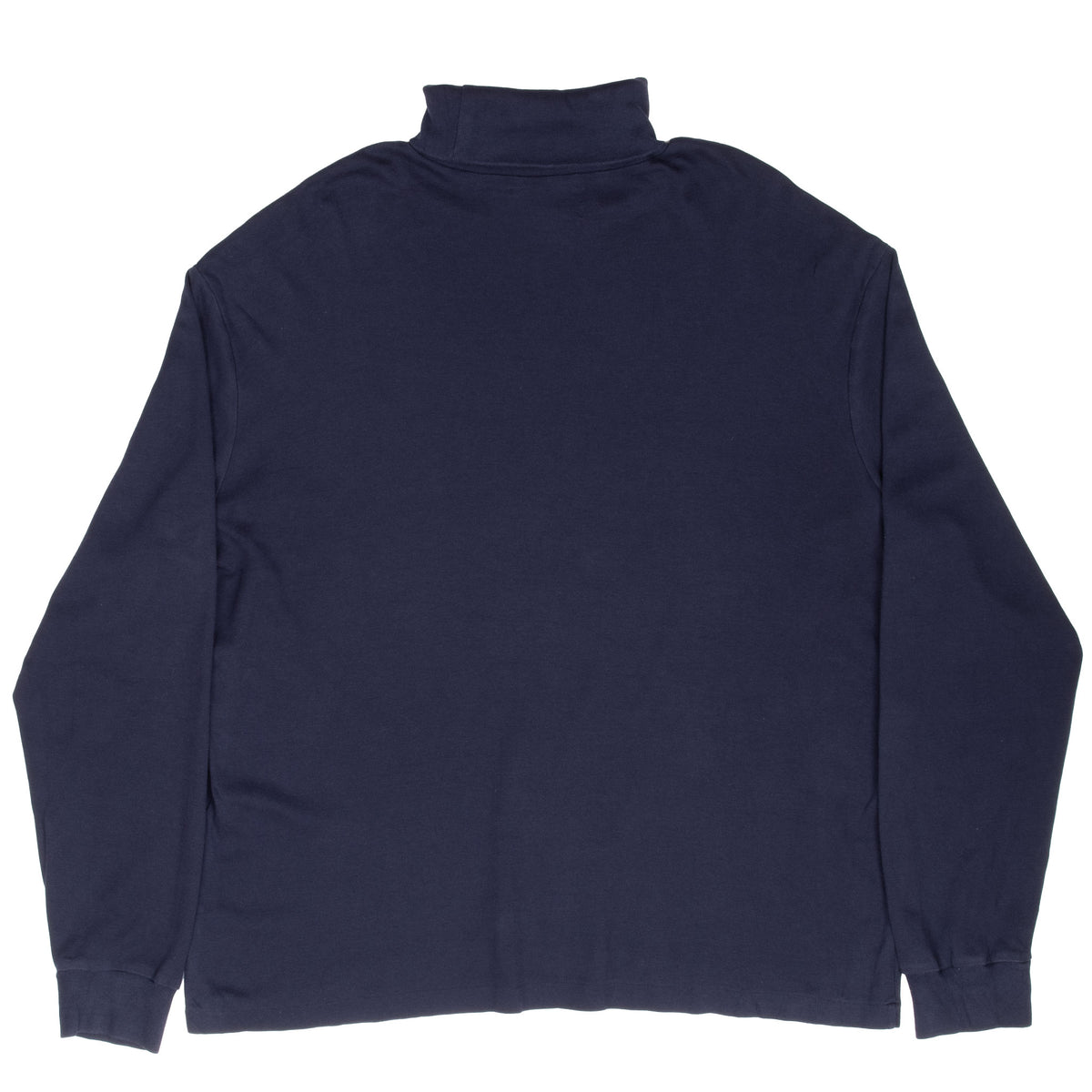 Vintage Ralph Lauren Navy Blue Turtle Neck Long Sleeve Tee Shirt 1990S Size Large