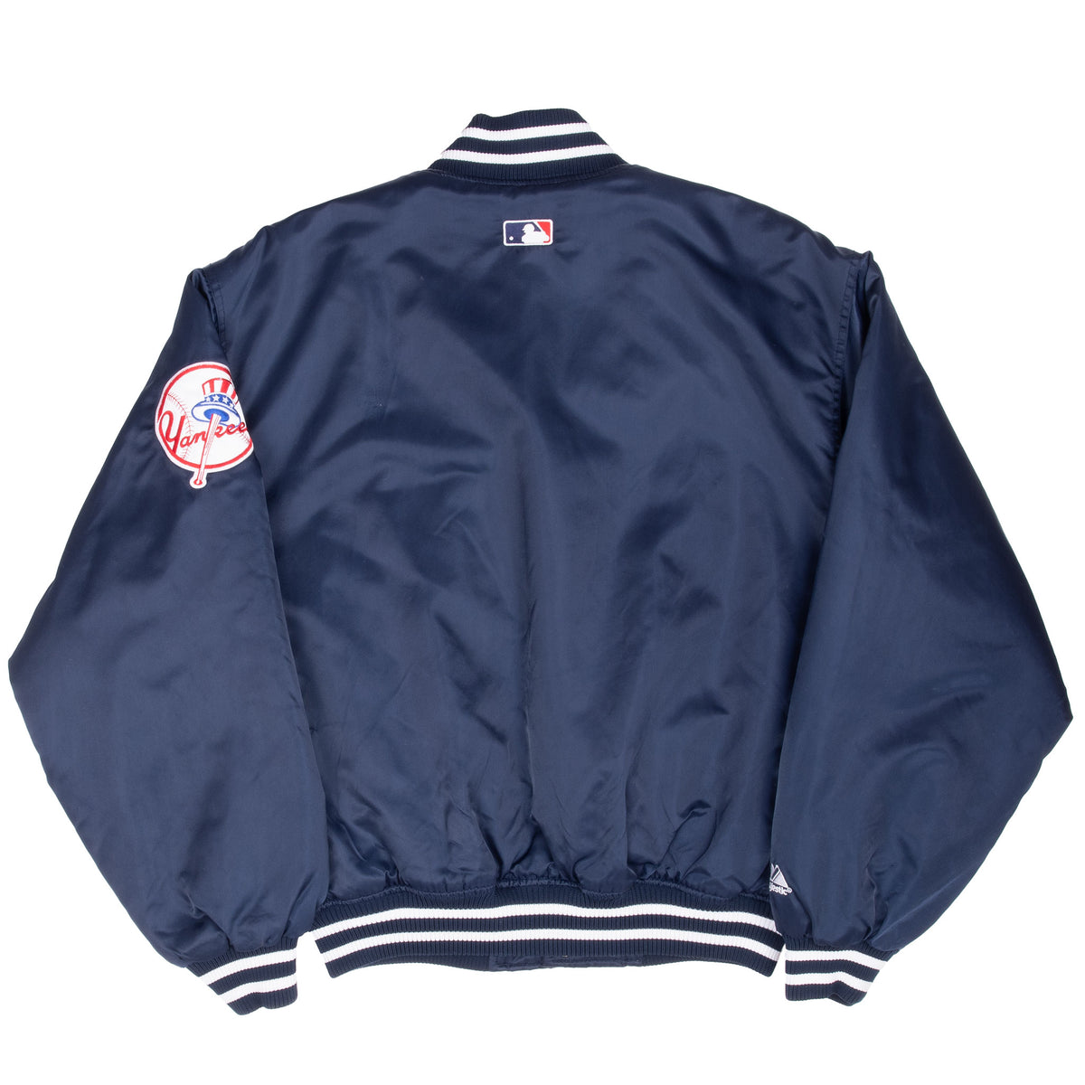 Vintage MLB New York Yankees Majestic Satin Bomber Jacket 1990s Size Small