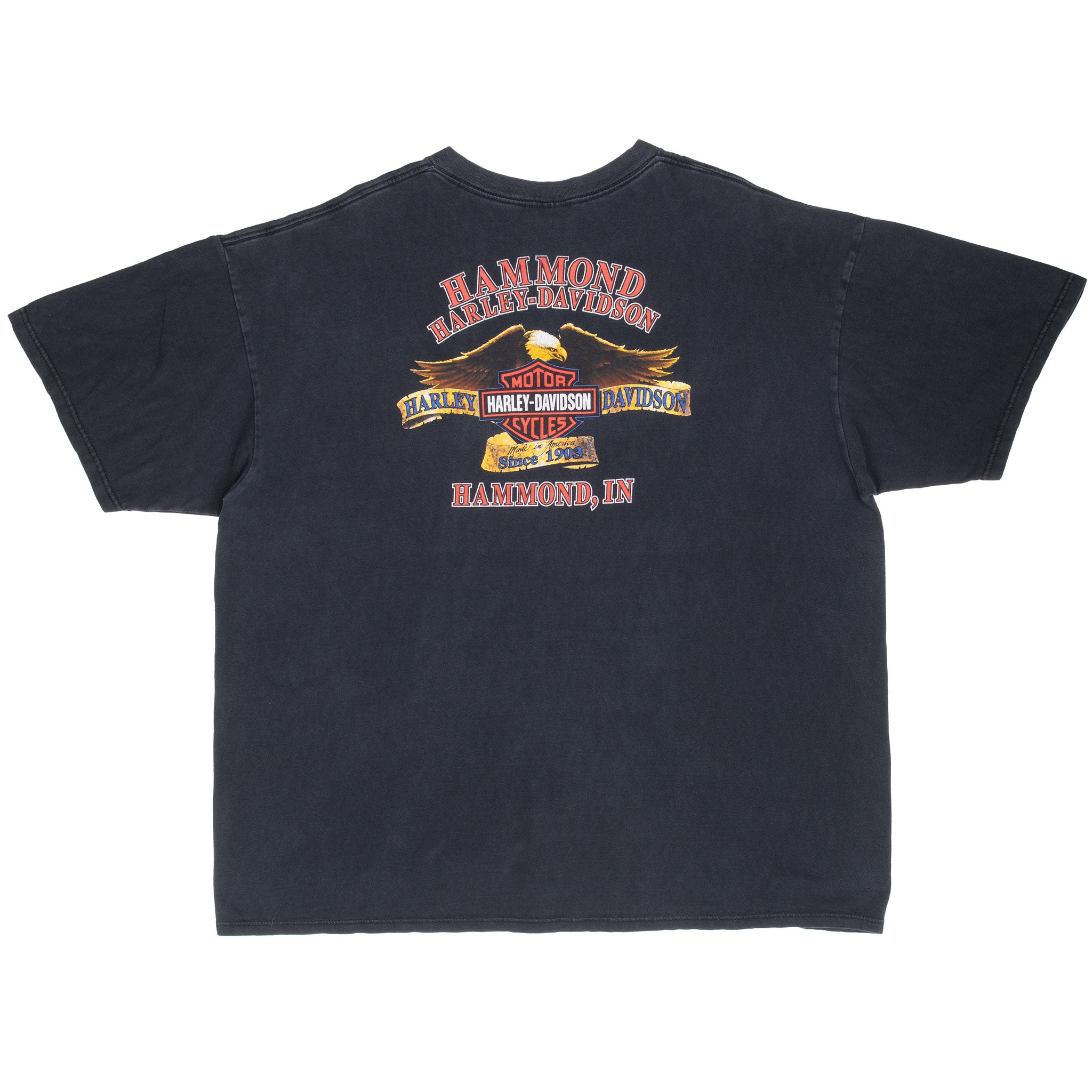 Vintage Harley Davidson Hammond Indiana 1999 Tee Shirt Size 3XL Made In Usa