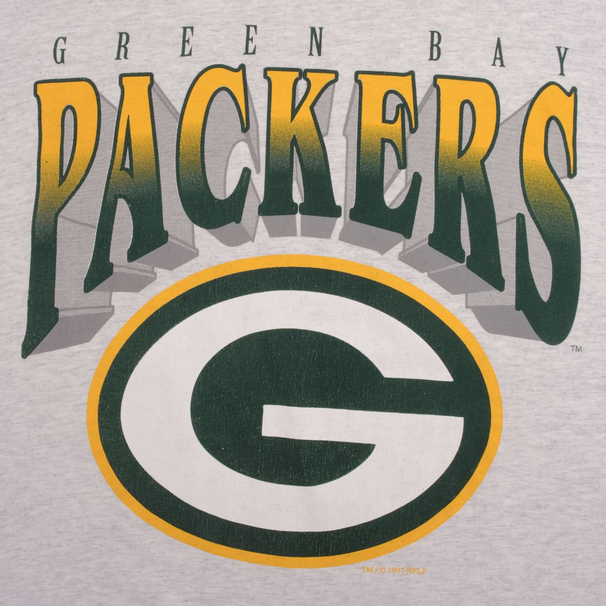 Vintage NFL Green Bay Packers 1997 Gray Tee Shirt Size XL