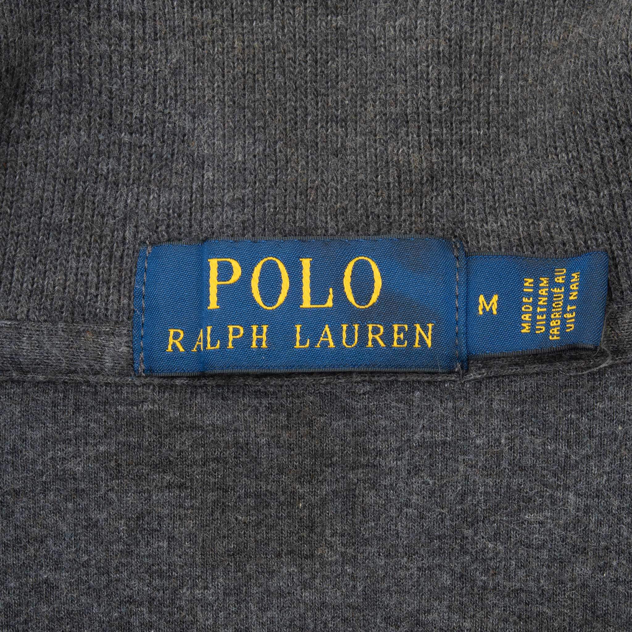 Polo Ralph Lauren Dark Grey Quarter 1/4 Zip Sweater Size Medium