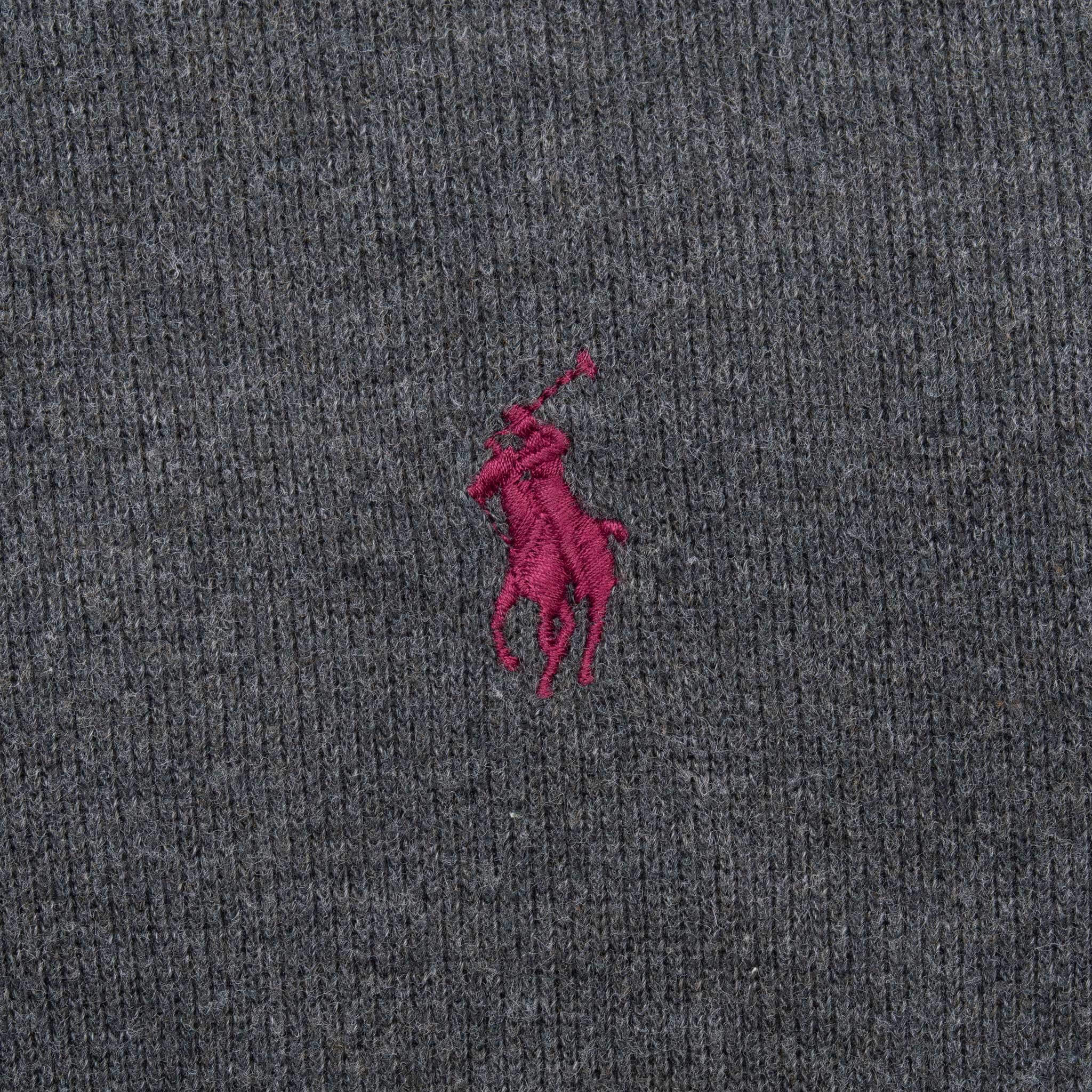 Polo Ralph Lauren Dark Grey Quarter 1/4 Zip Sweater Size Medium