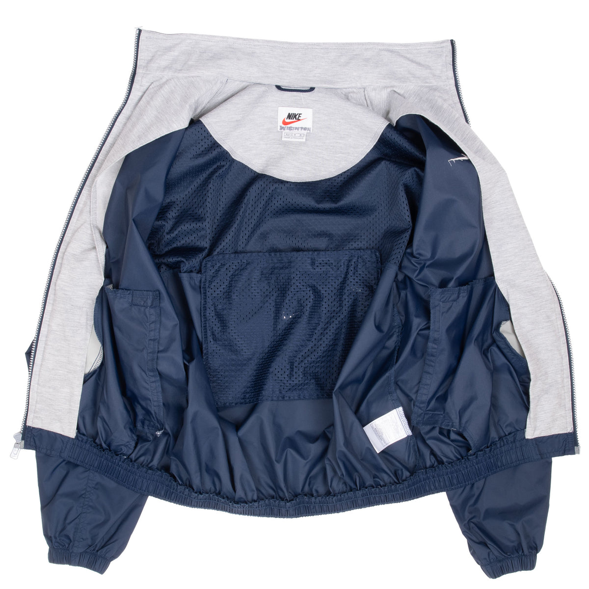 Vintage Nike Classic Swoosh Blue Windbreaker Woman Jacket 1990S Size Medium