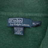 Vintage Polo Ralph Lauren Green Quarter 1/4 Zip Sweater 1990S Size XL