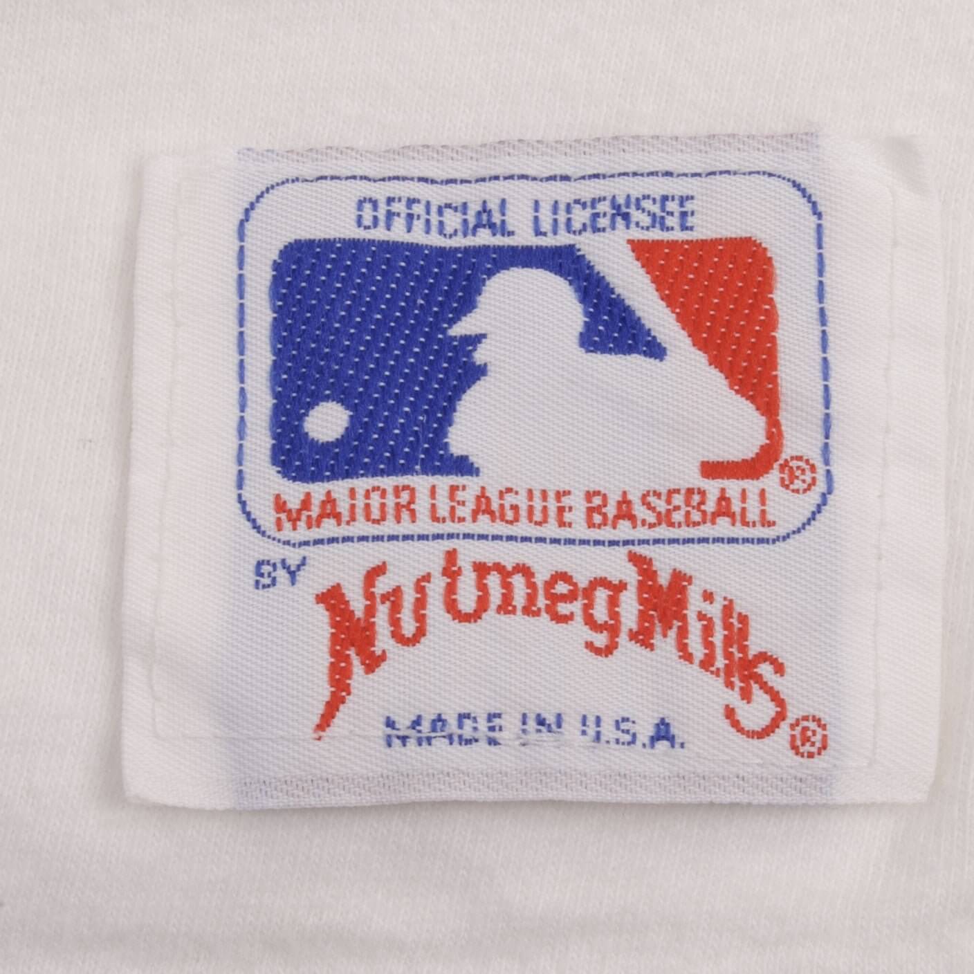 Vintage MLB Detroit Tigers Pocket Tee Shirt 1988 Size Large Made In USA With Single Stitch Sleeves.