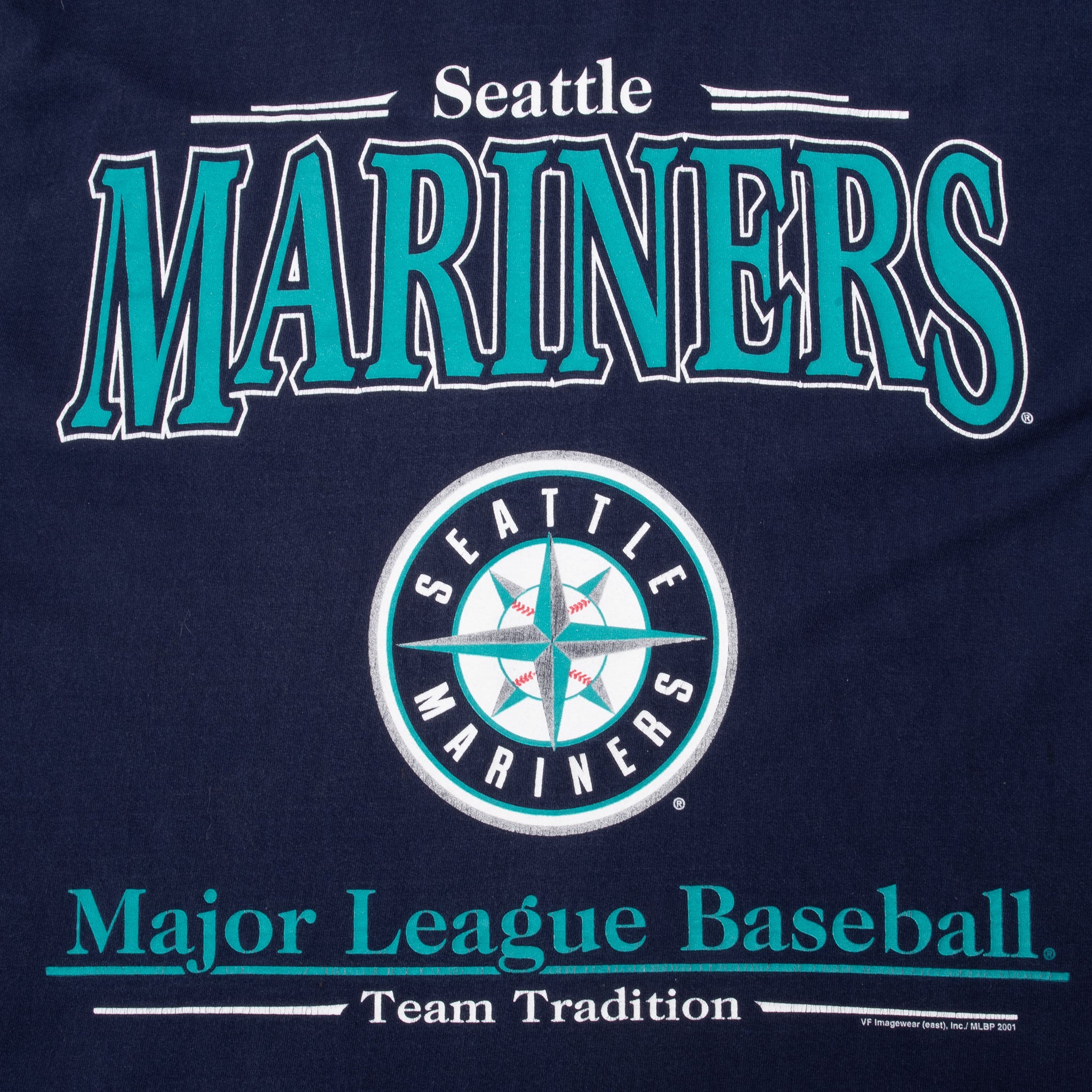 Vintage Mlb Seattle Mariners 2001 Tee Shirt Size Medium
