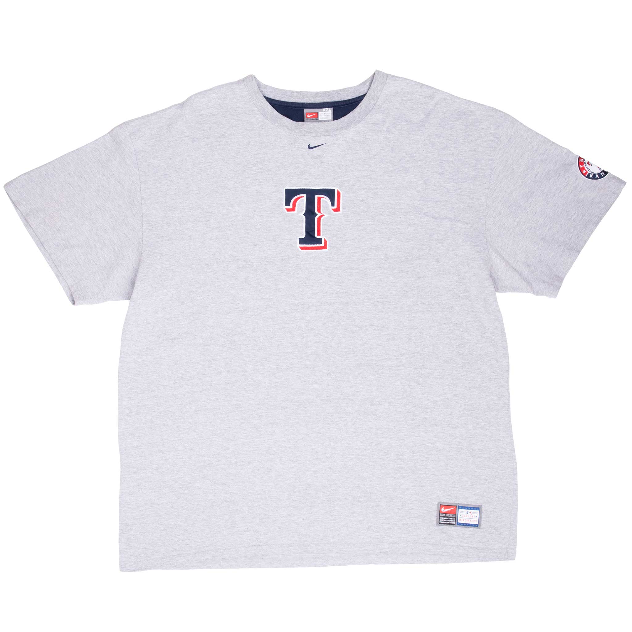 Vintage Nike Mlb Texas Ranger Embroidered Tee Shirt 1990S Size 2XL