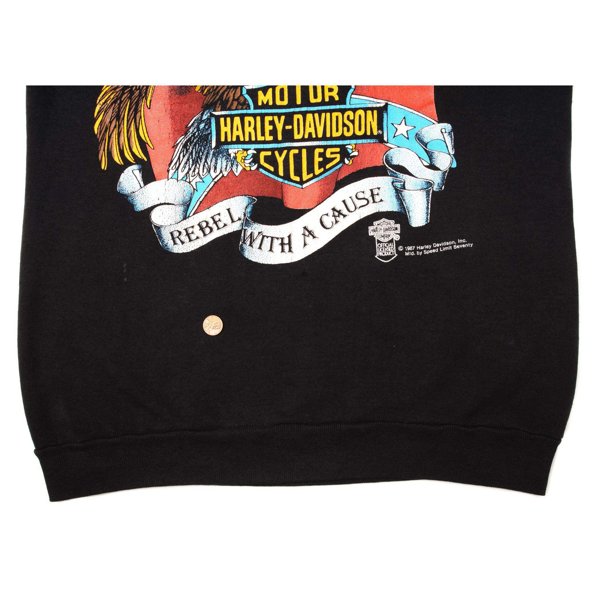 VINTAGE HARLEY DAVIDSON SWEATSHIRT 1987 SIZE LARGE MADE IN USA