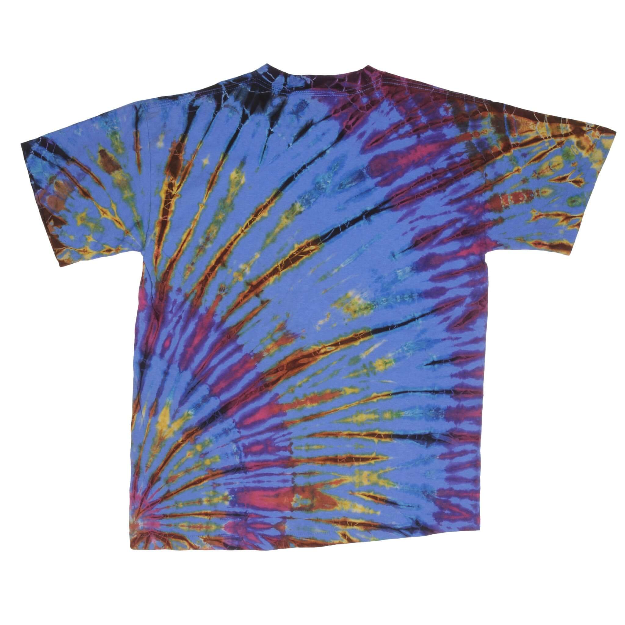 Vintage Tie Dye NFL New England Patriots NFL On Fox Tee Shirt 1997 Size Large Made In USA With Single Stitch Sleeves.