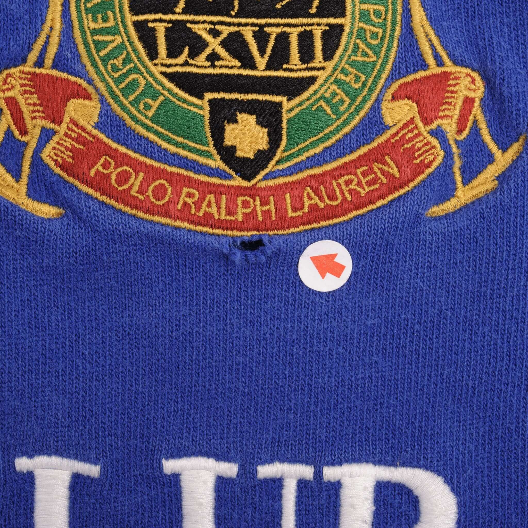 VINTAGE RALPH LAUREN SWITZERLAND WINTER CUP 2008 BLUE RUGBY POLO SHIRT SIZE 2XL