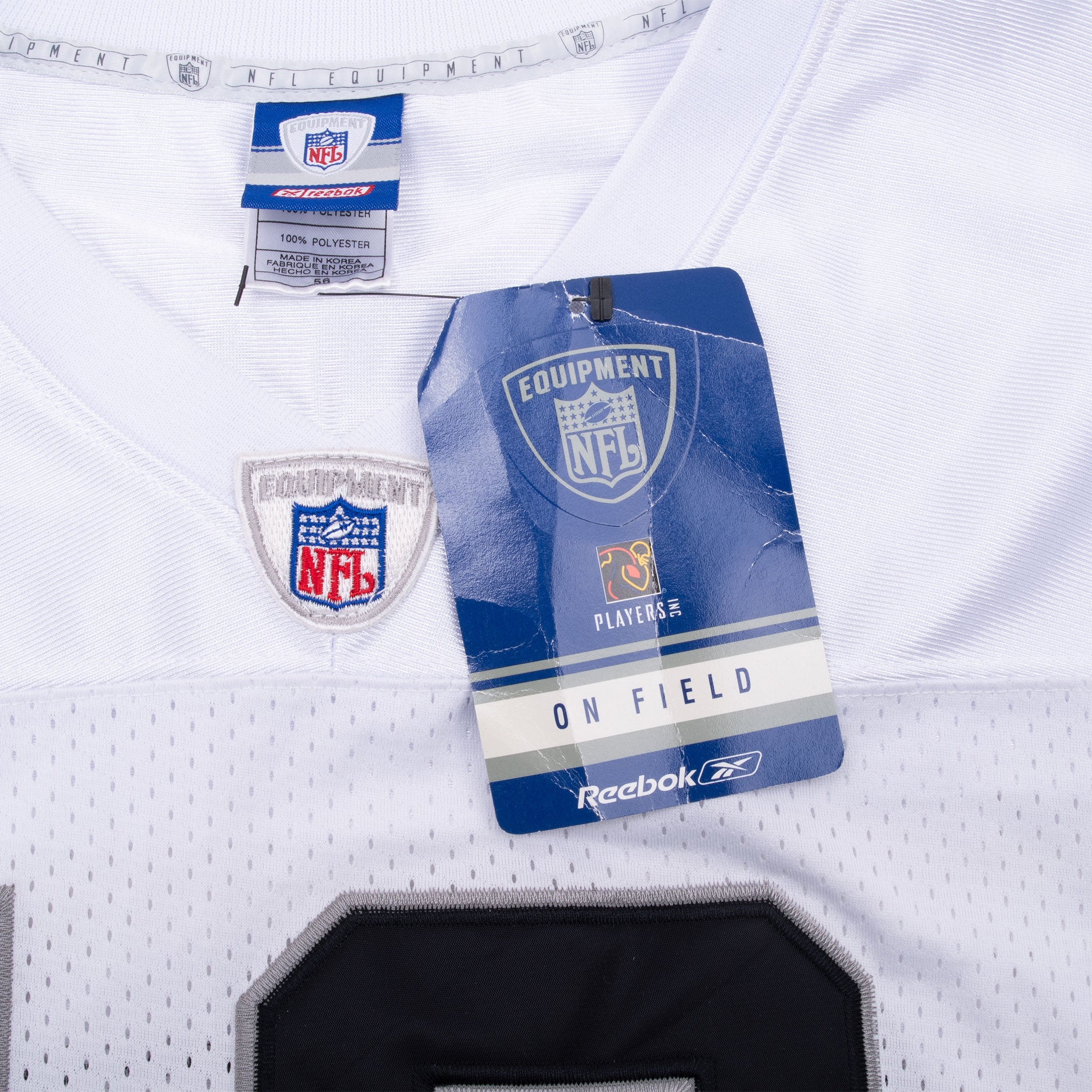 Vintage Nfl Oakland Raiders Moss #18 Reebok Jersey 2000S Size 56 Deadstock