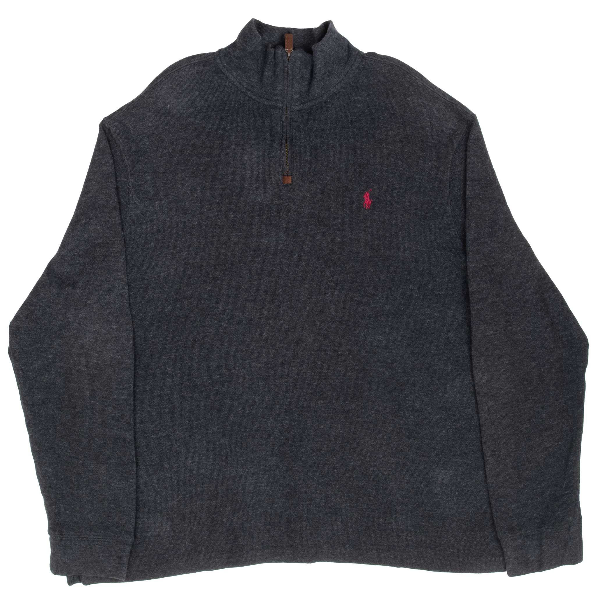 Polo Ralph Lauren Dark Grey Quarter 1/4 Zip Sweater Size XL