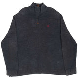 Polo Ralph Lauren Dark Grey Quarter 1/4 Zip Sweater Size XL