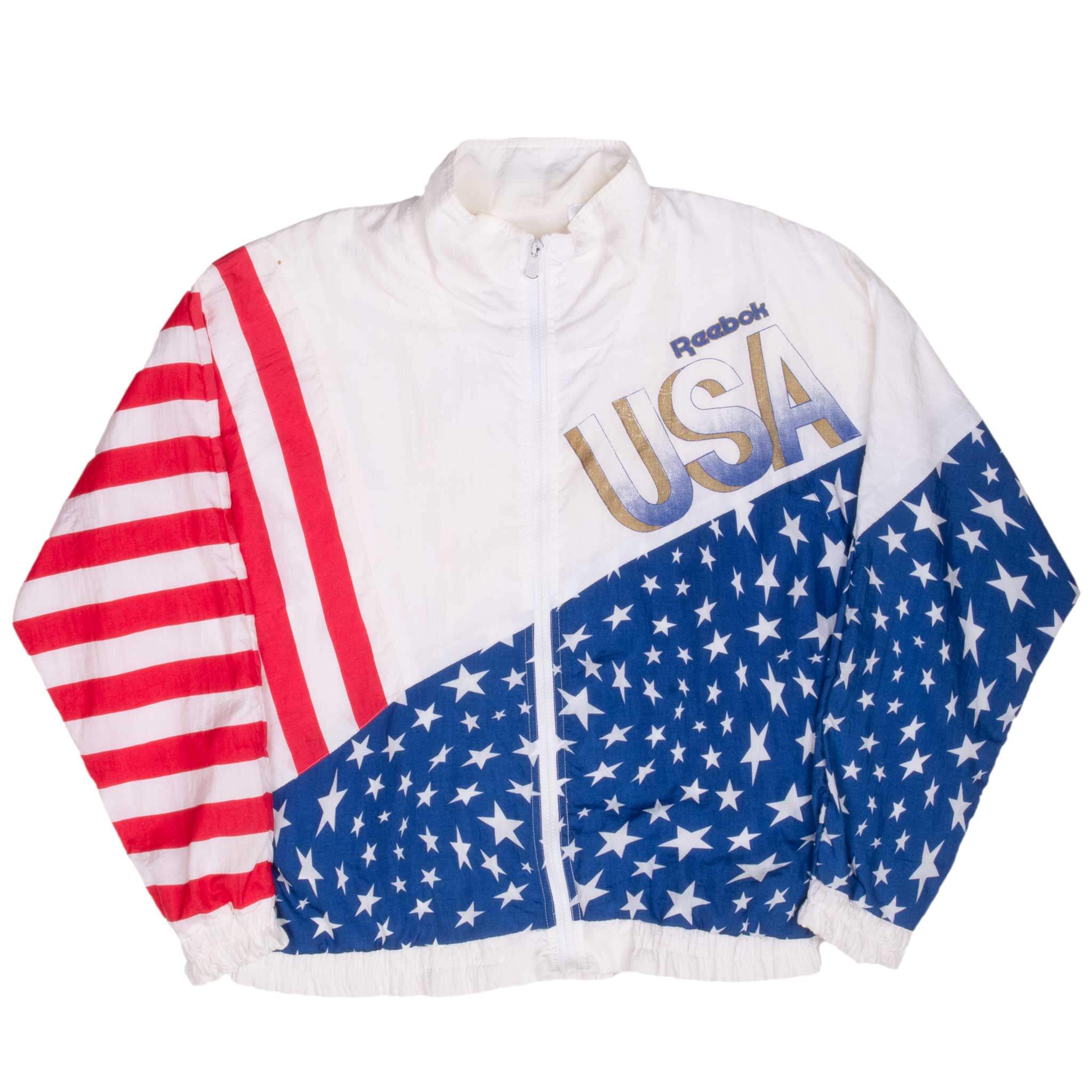 Vintage Reebok Usa Olympic Team 19992 Windbreaker Jacket Size Medium