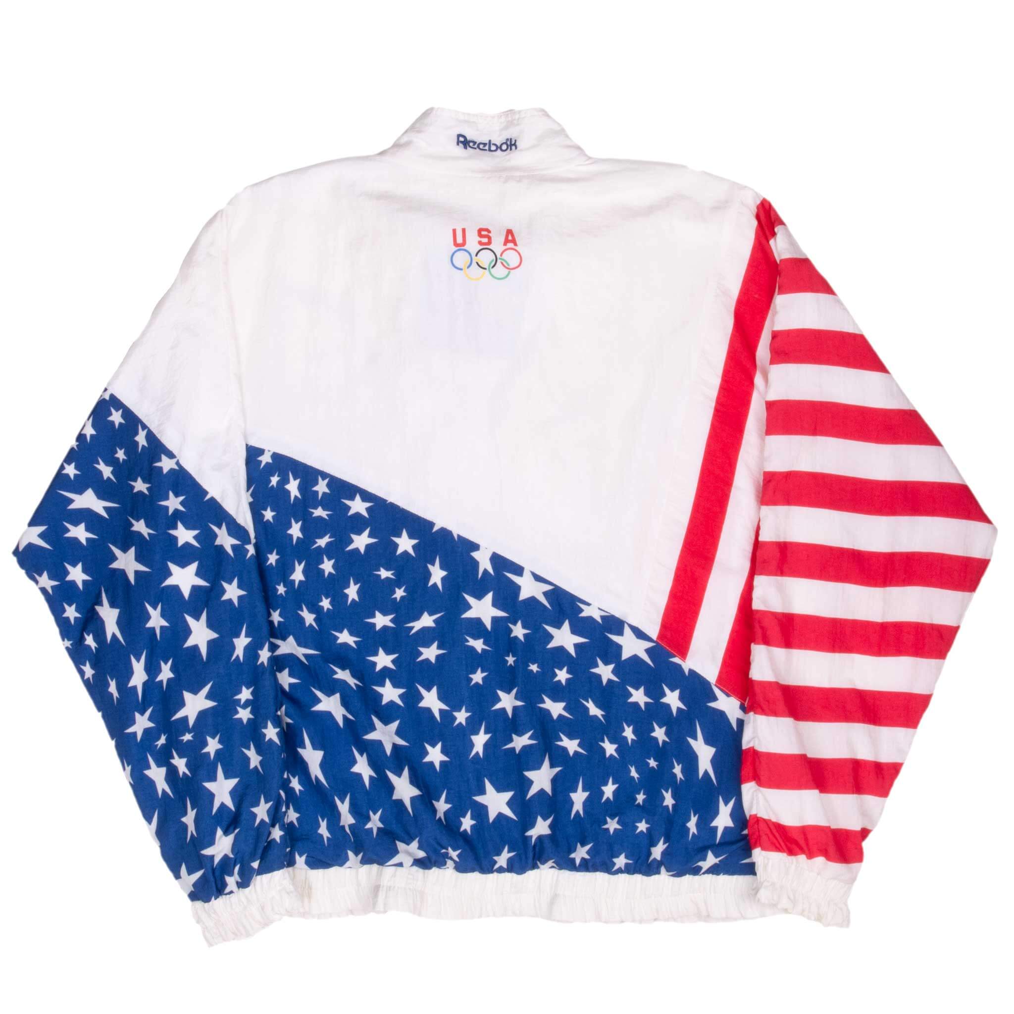 Vintage Reebok Usa Olympic Team 19992 Windbreaker Jacket Size Medium