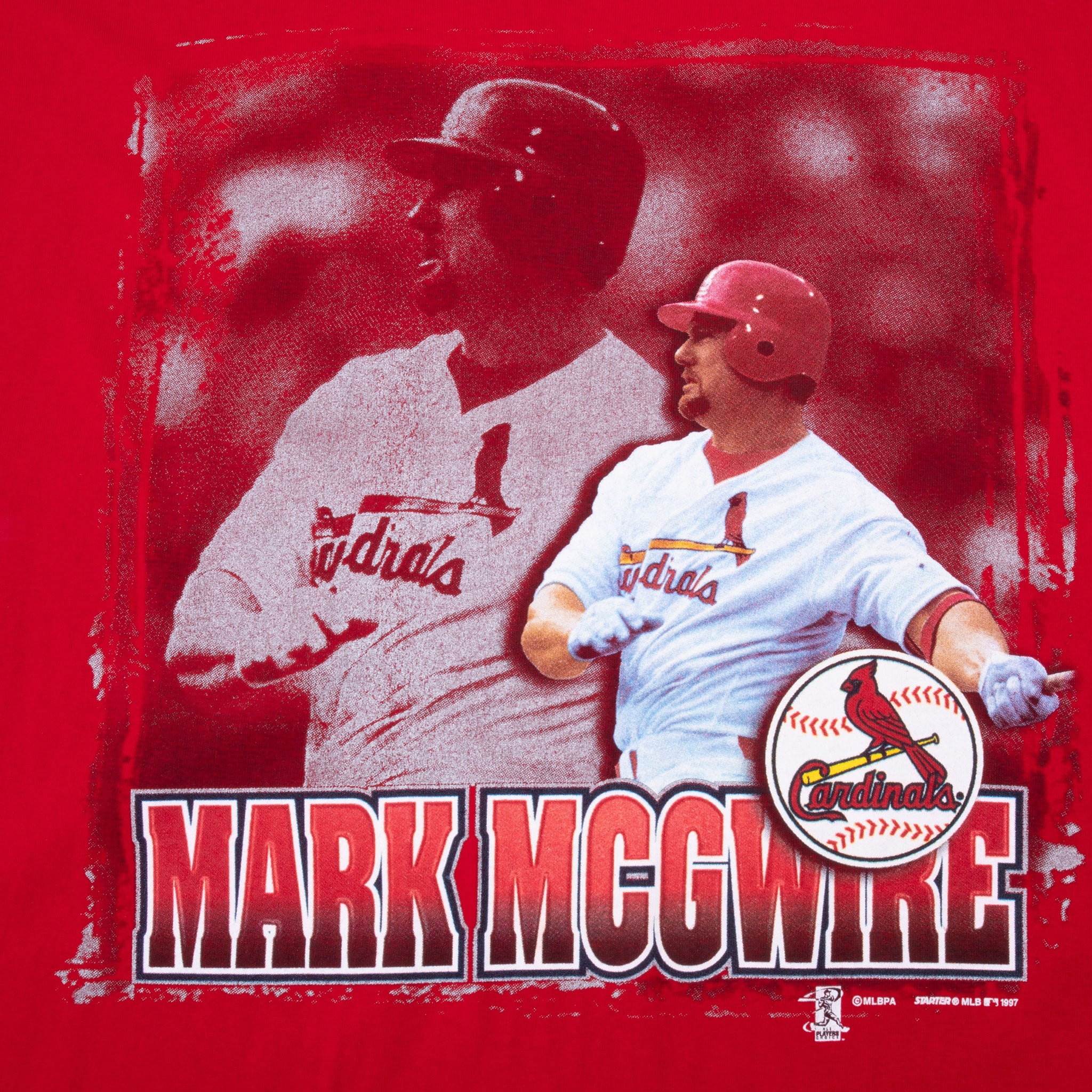 Vintage Mlb St Louis Cardinals Mark Mcgwire 1997 Starter Tee Shirt Size Large Made In Usa