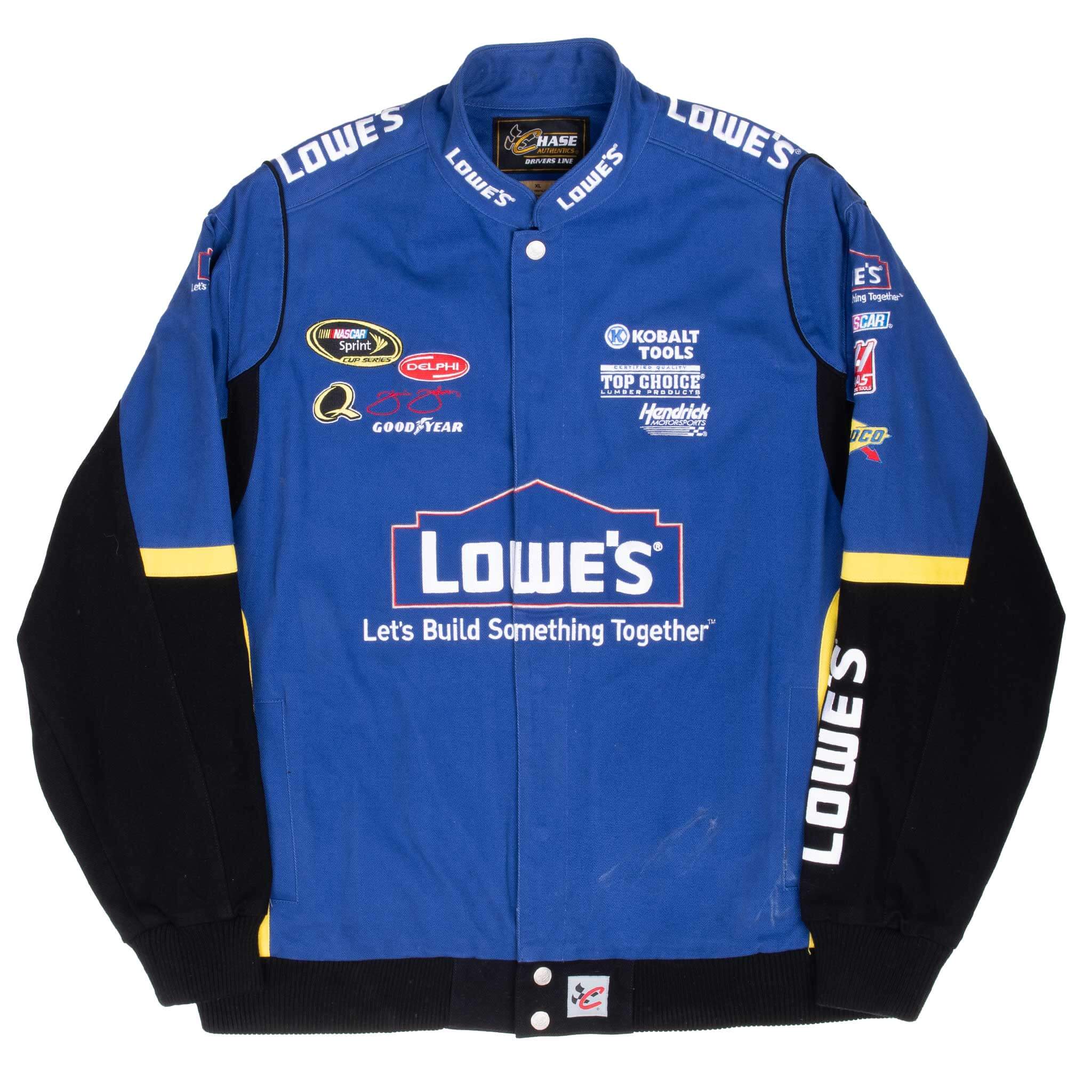 Vintage Nascar Jimmie Johnson Lowe's Racing Jacket 2000S Size XL