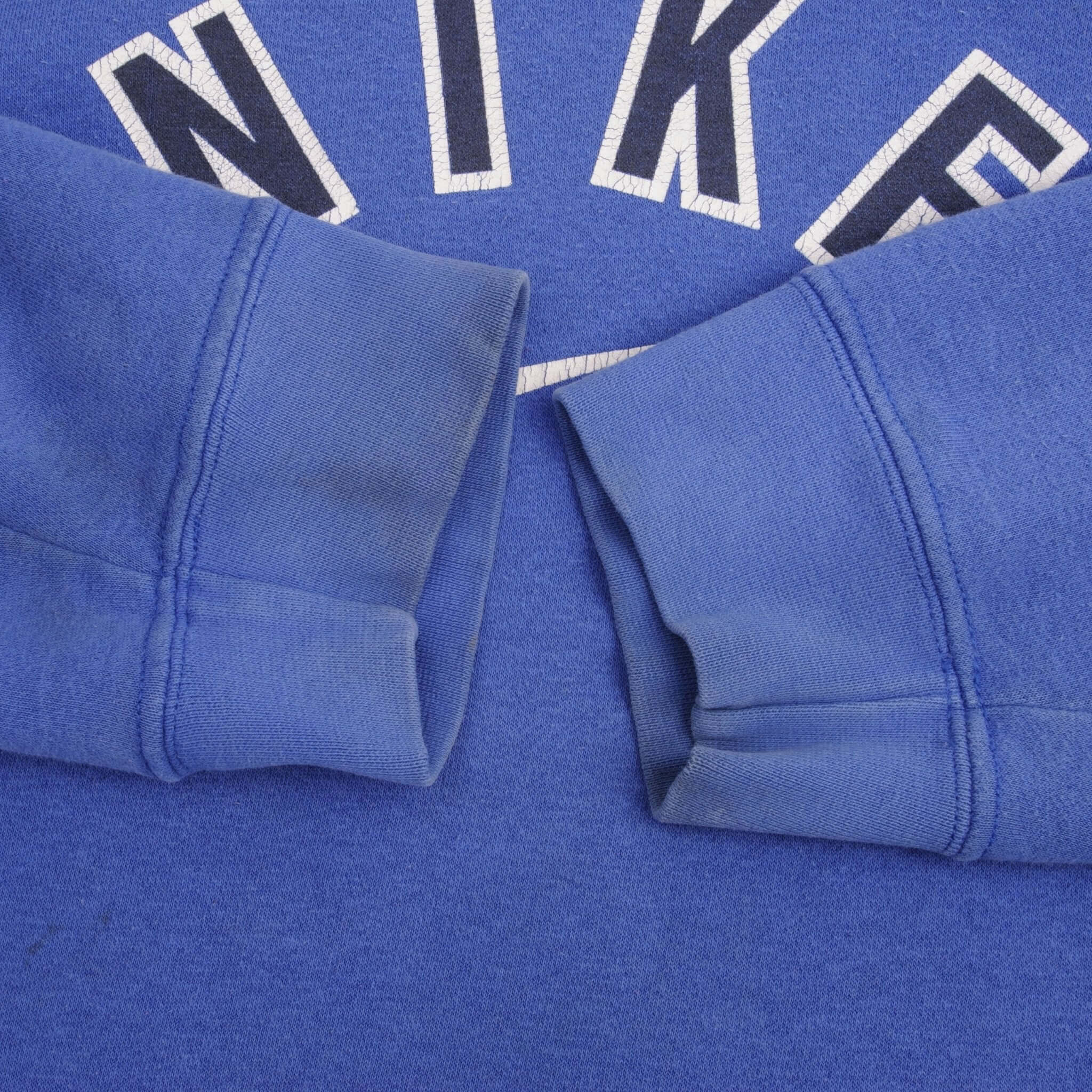 Vintage Nike Spellout Center Swoosh Blue Hoodie Sweatshirt 2000S Size XL