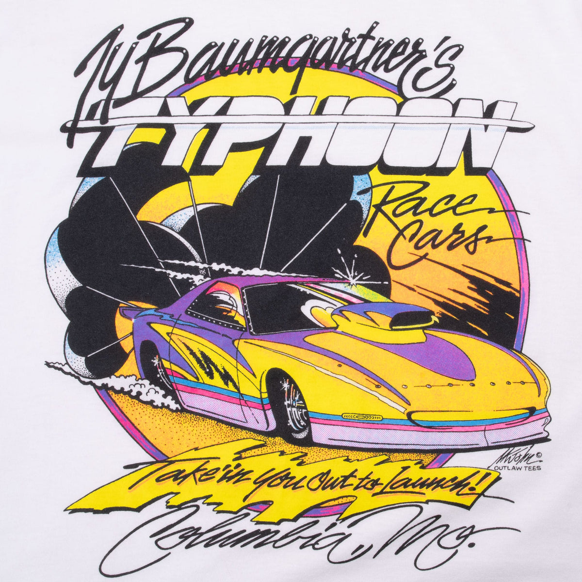 Vintage Ty Baumgartner's Racing Tee Shirt 1990S Size Large Made In Usa