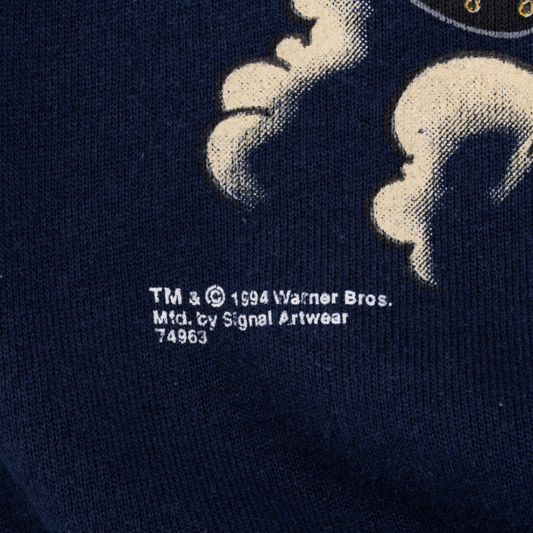 Vintage Looney Tunes Taz Biker Nyc Hollywood Sweatshirt 1994 Size Large