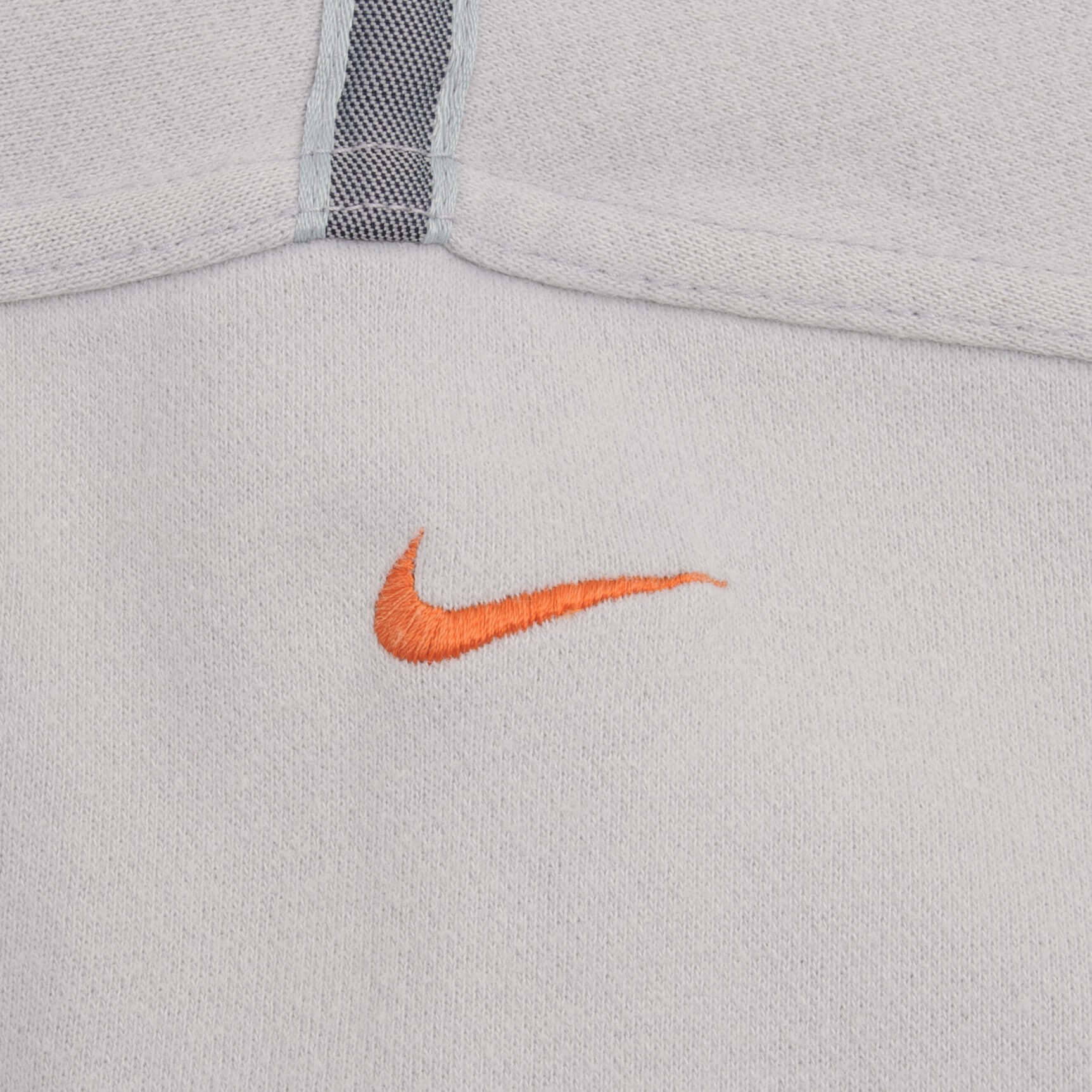 Vintage Nike Swoosh Embroidered Gray Sweatshirt 1990S Size 2XL