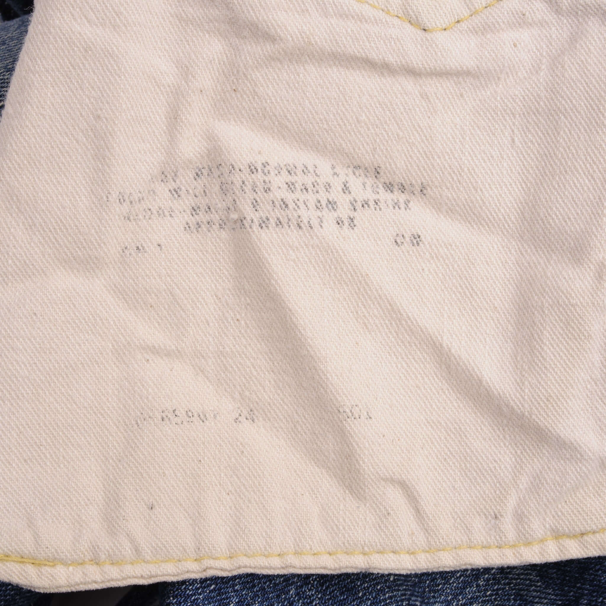 Beautiful Indigo Levis 501 Jeans with Redline and Big E 1970S Made in USA. AMAZING WASH with a medium blue wash, a nice contrast of light and medium blue with light whiskers. SIZE ON TAG 30X31 ACTUAL Size 29x28 Back Button #6