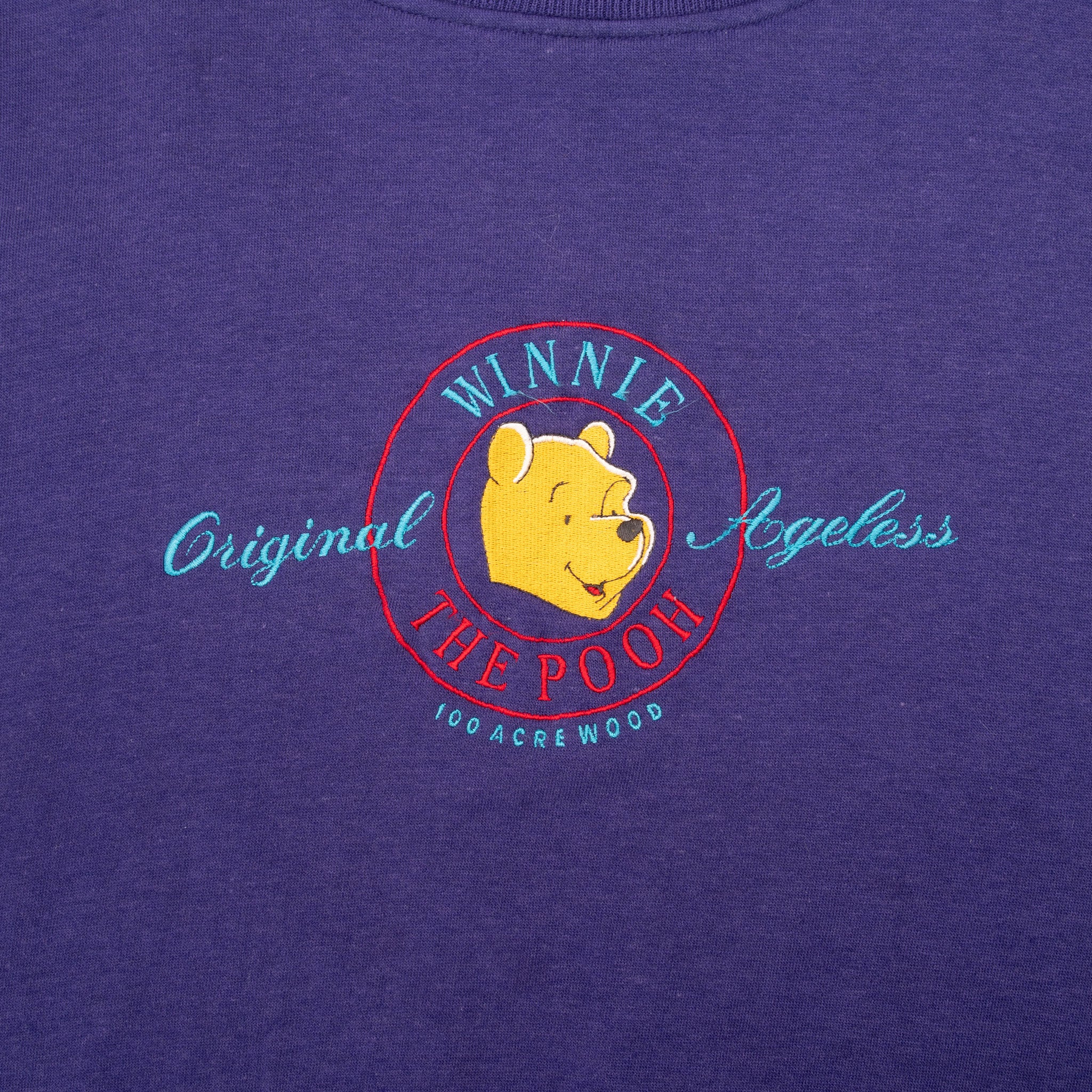 Vintage Disney Winnie The Pooh Embroidered 1990S Sweatshirt Size XL Made In Usa