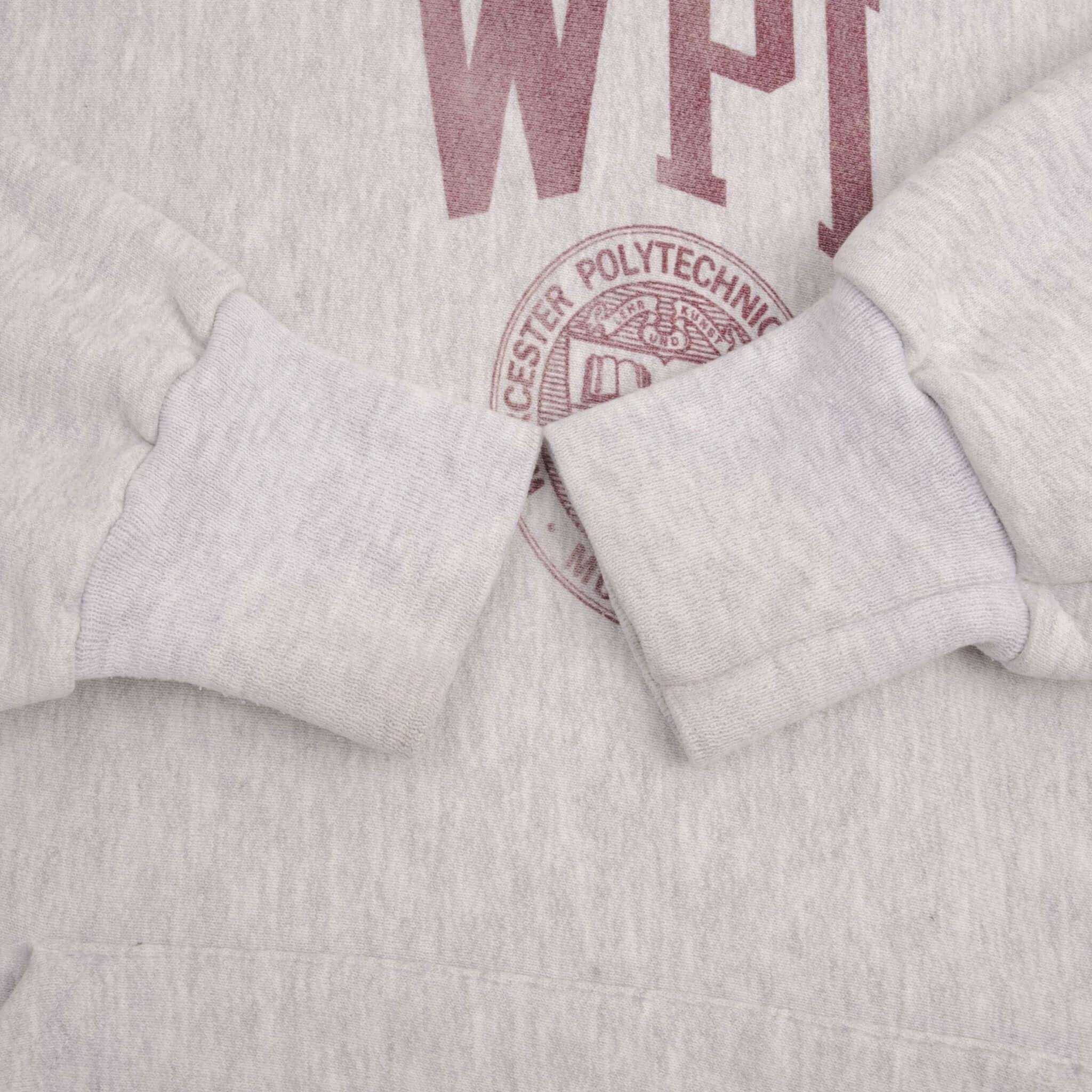 Vintage Reverse Weave Worcester Polytechnic Institute Kellsport Gray Sweatshirt Hoodie 1980S XL Made In Usa