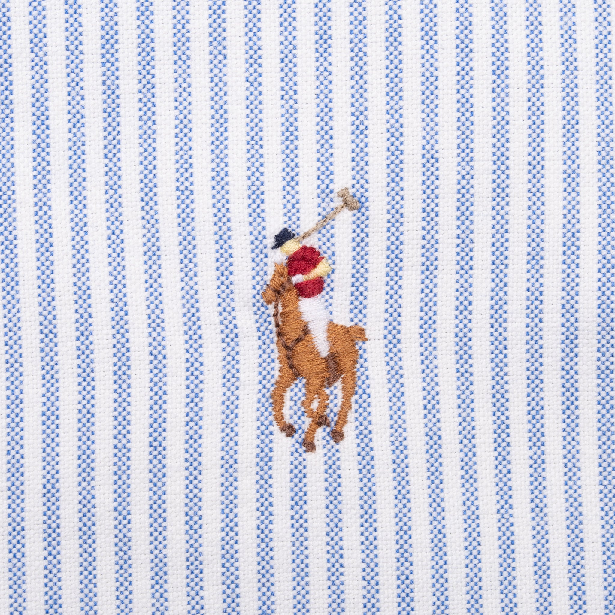 Vintage Ralph Lauren Blue White Striped Shirt 1990S Size 2XL