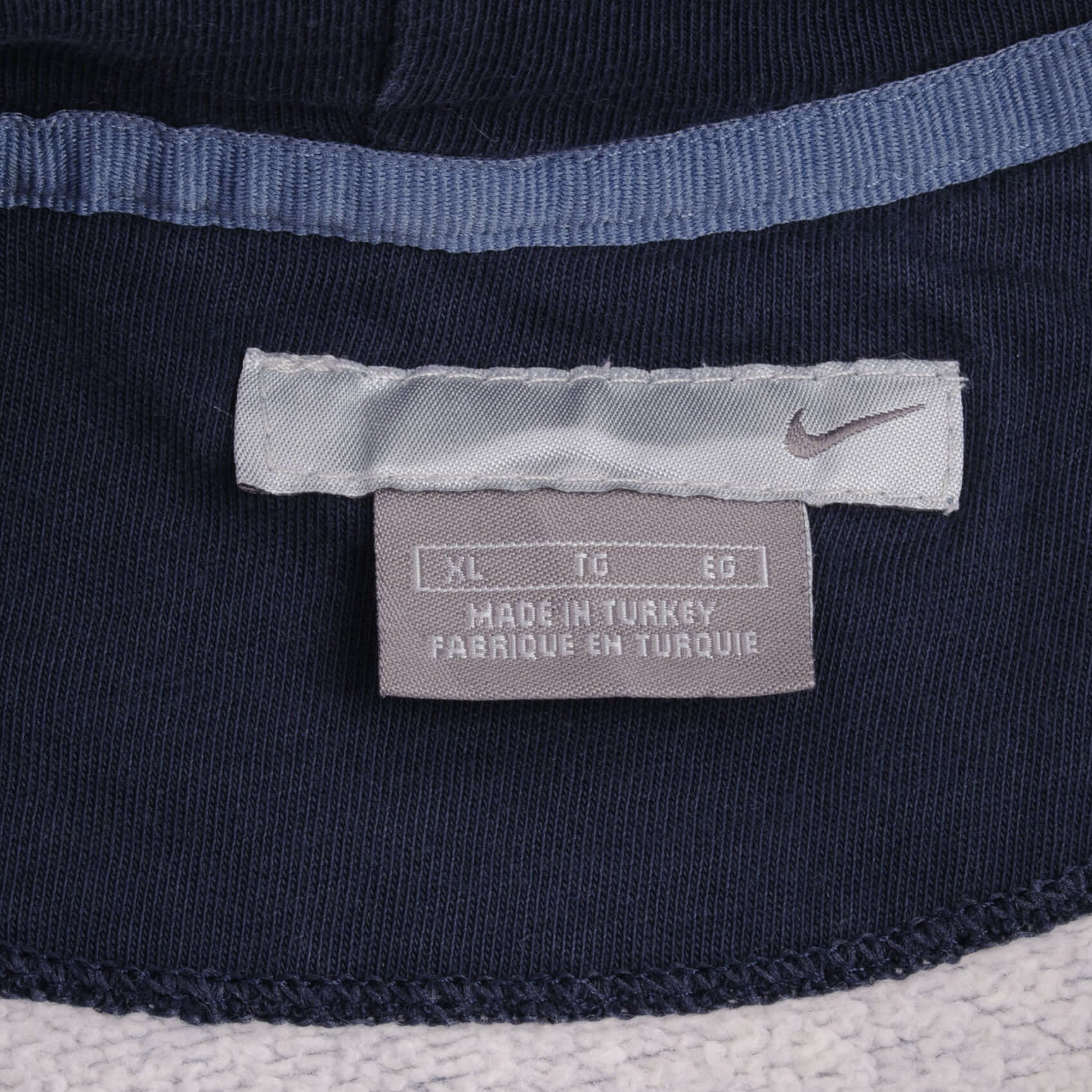 Vintage Nike Spellout Swoosh Blue Hoodie Sweatshirt 2000S Size XL