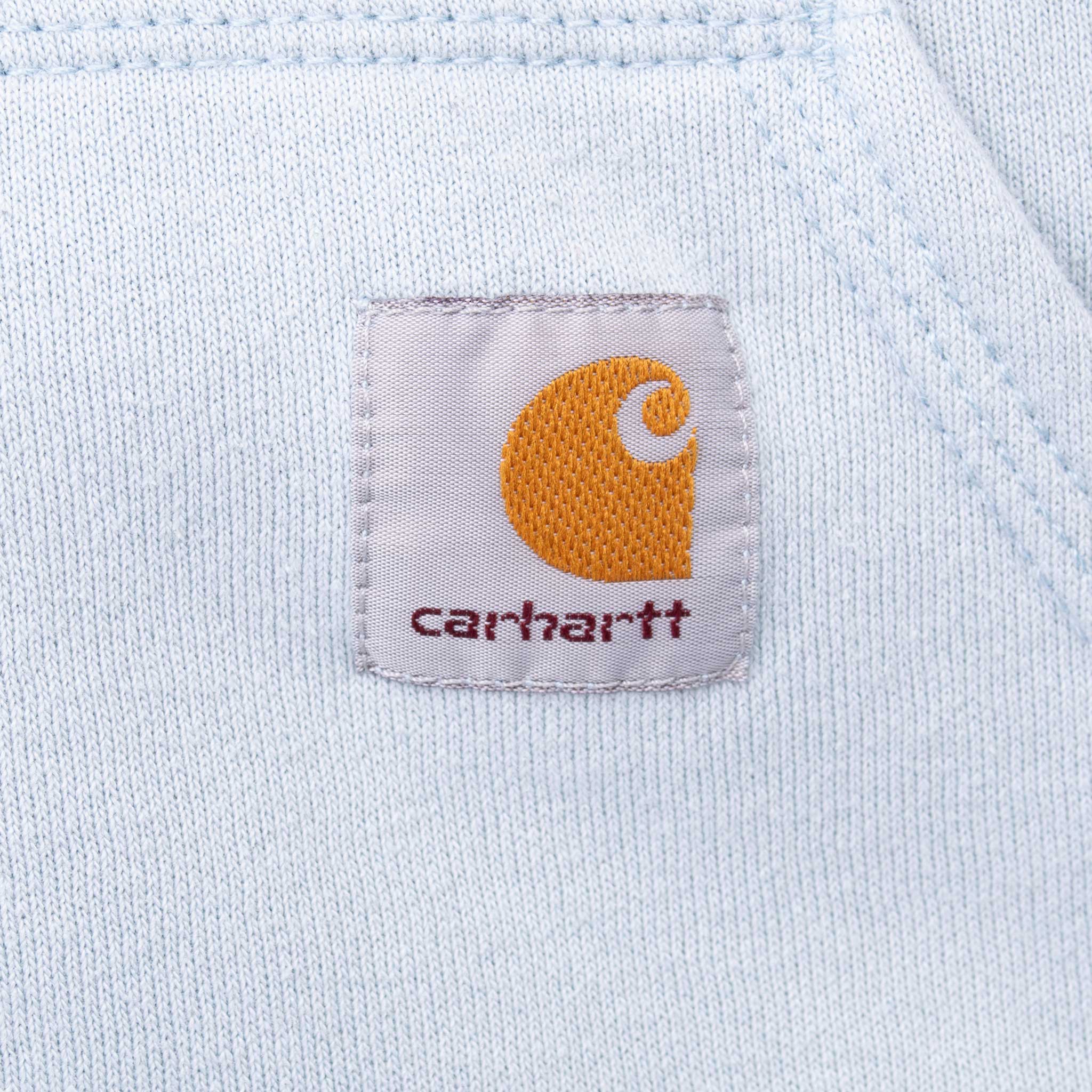 Vintage Carhartt Light Blue Hoodie Sweatshirt 2000S Size XL Tall