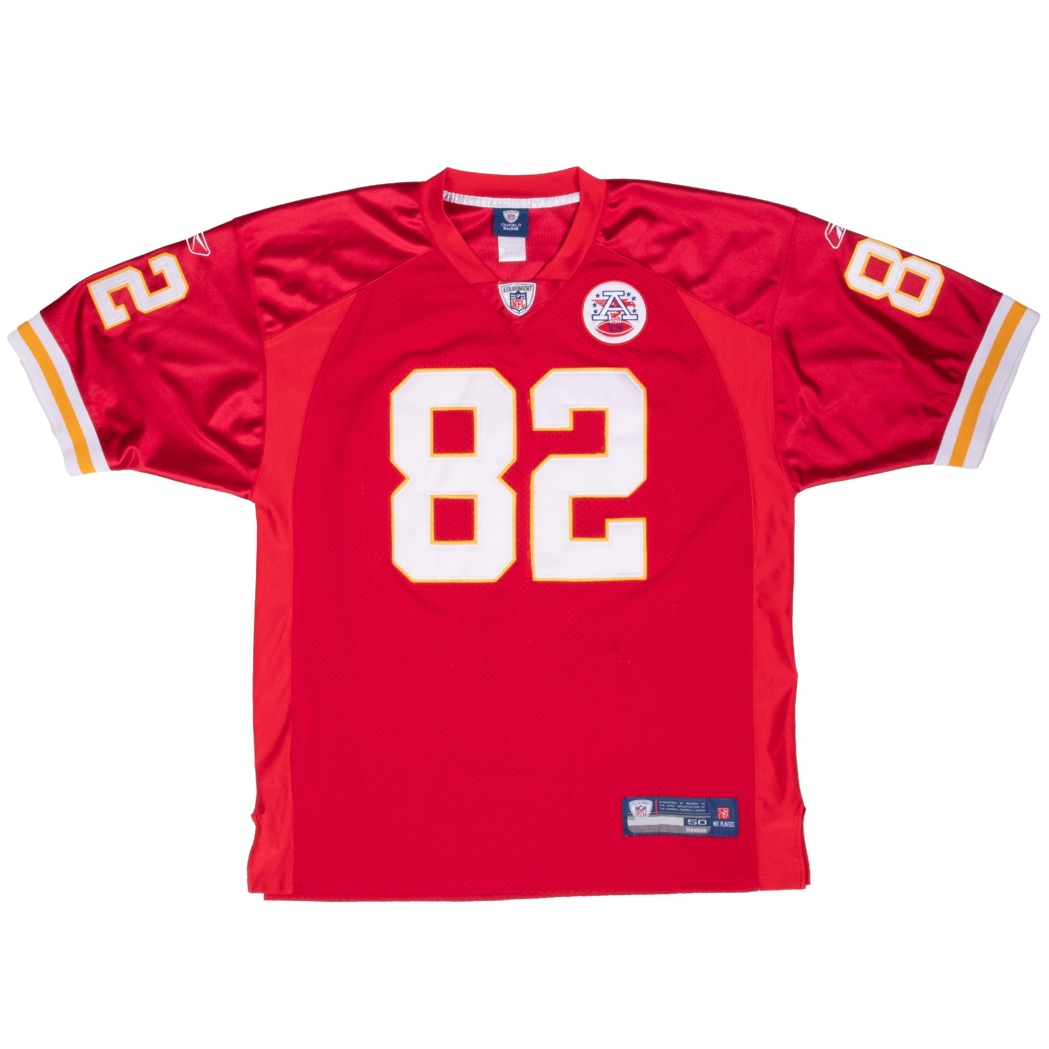 Vintage Nfl Kansas City Chiefs Bowe #82 Reebok Jersey 2000S Size 50