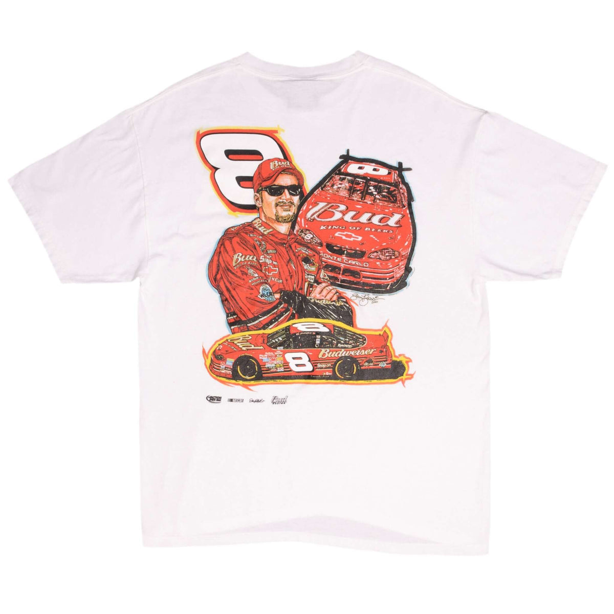 Vintage Nascar Dale Earnhardt Jr Bud Tee Shirt 2001 Size Large