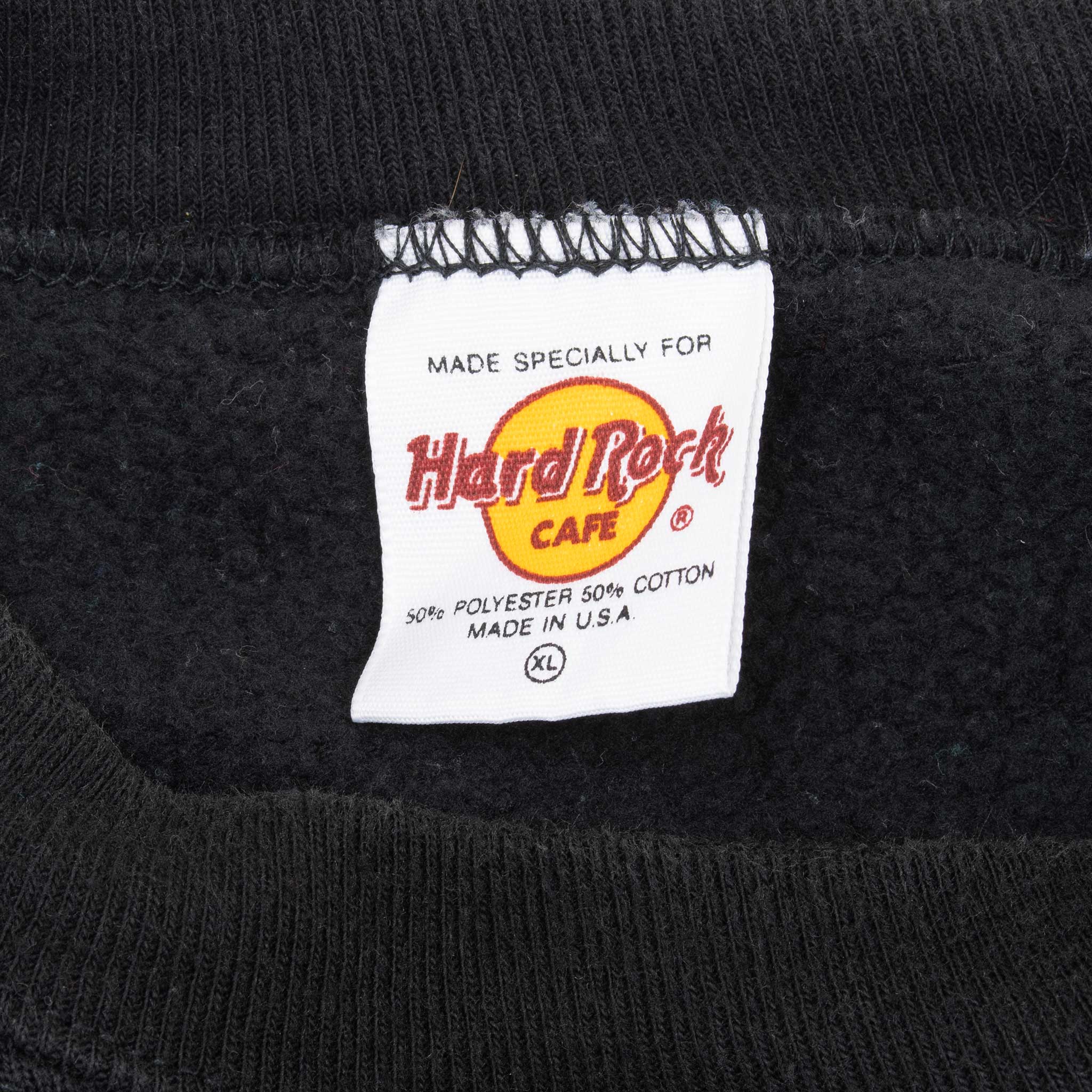 VINTAGE HARD ROCK CAFE CHICAGO BLACK SWEATSHIRT 1990S SIZE XL