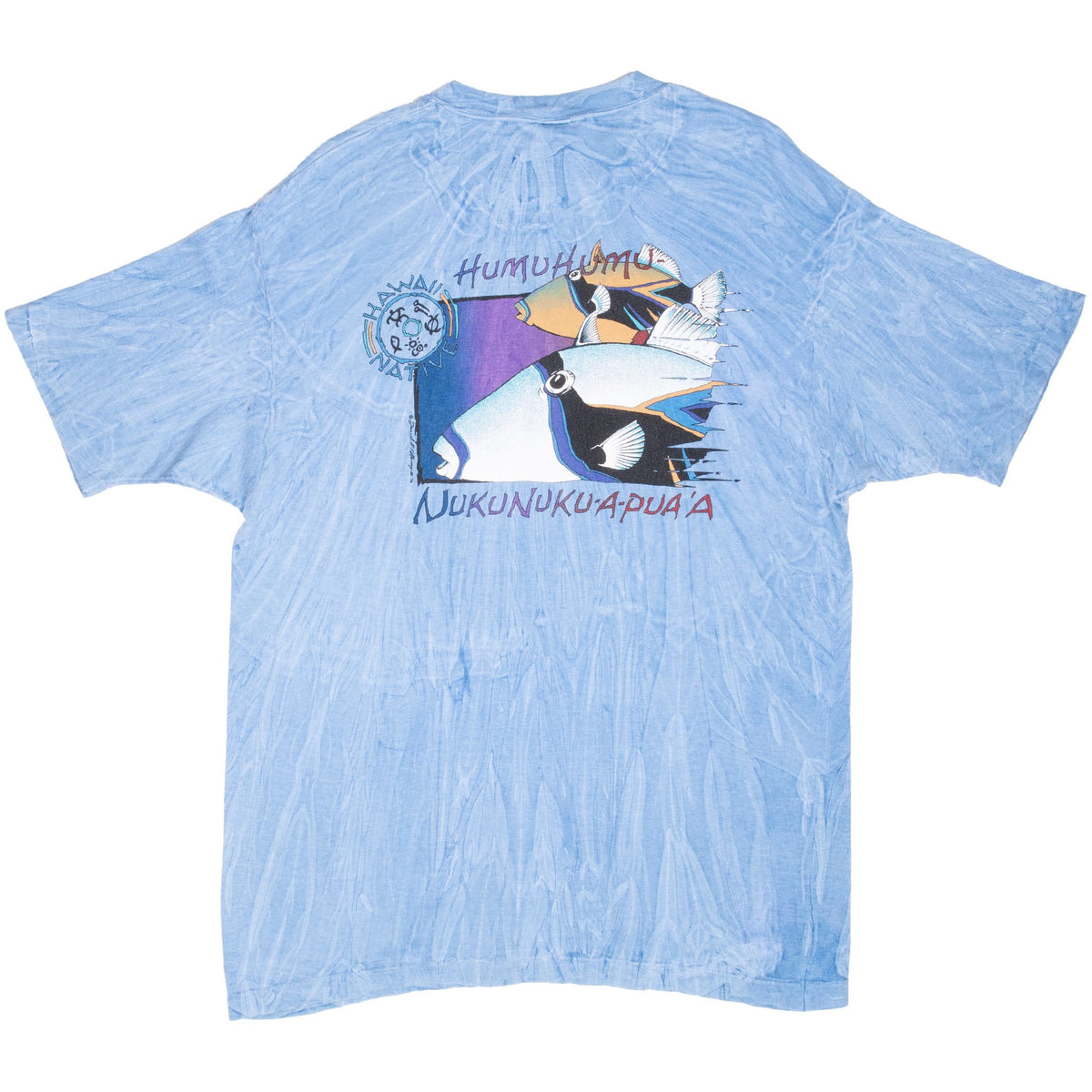 Vintage Crazy Shirts Hawaii Native Humuhumunukunukuapua'a Tie-Dye T-Shirt Size Large Made in USA