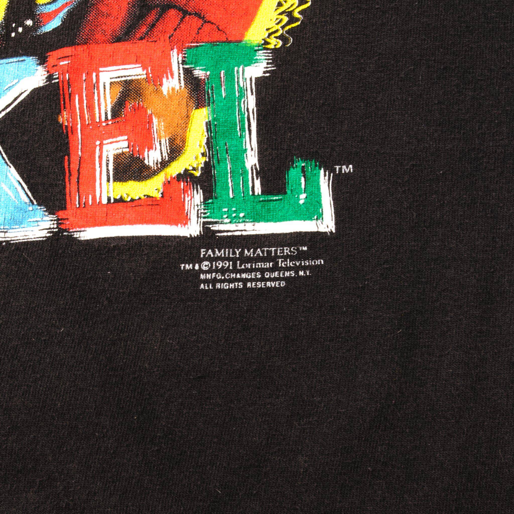 VINTAGE FAMILY MATTERS URKEL TEE SHIRT 1991 SIZE SMALL MADE IN USA