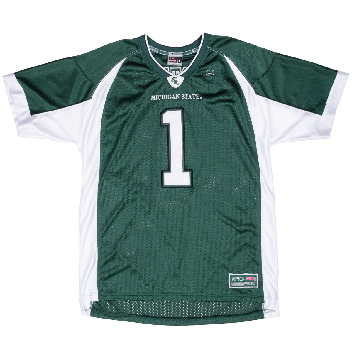 Vintage NCAA Michigan State Spartans #1 Football Jersey 1990s Size Large