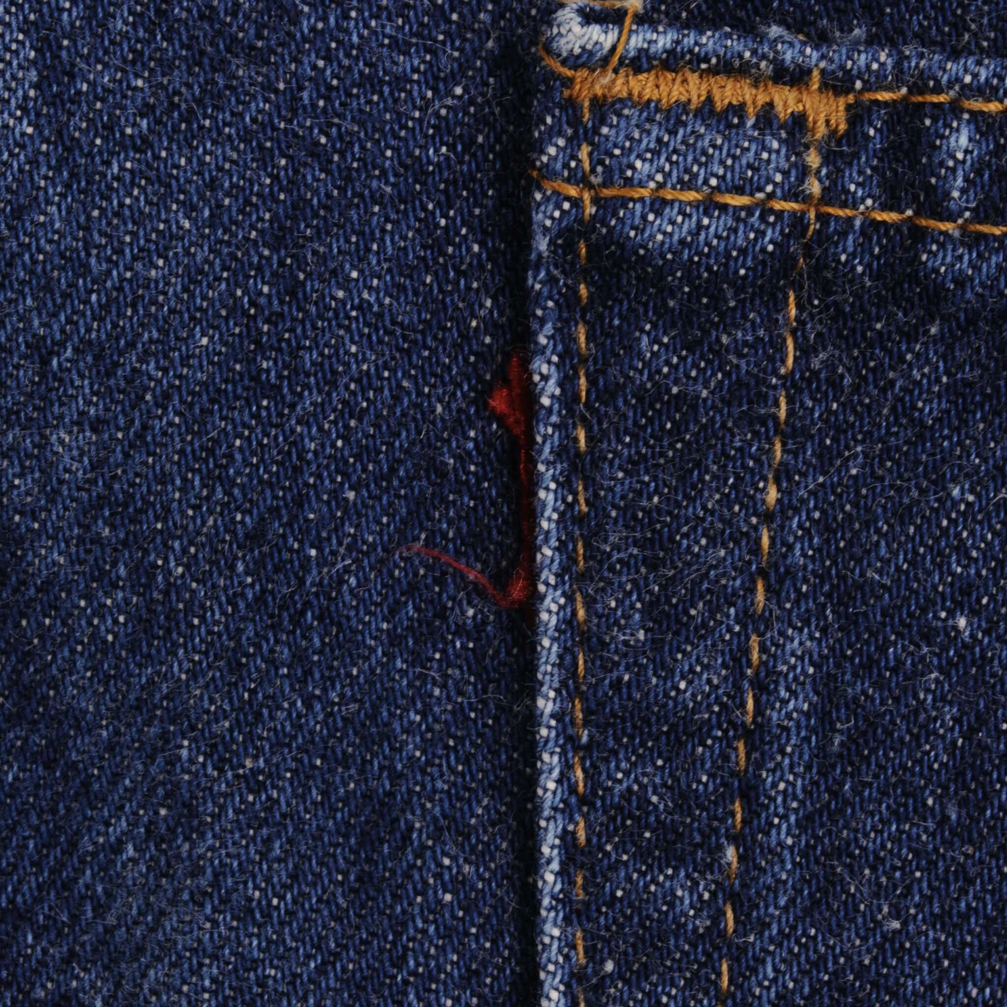 Beautiful Indigo Levis 501 Jeans with Selvedge Redline 1970S Made in USA. Amazing Wash with a dark blue wash. Size On Tag 29X28 Back Button #653