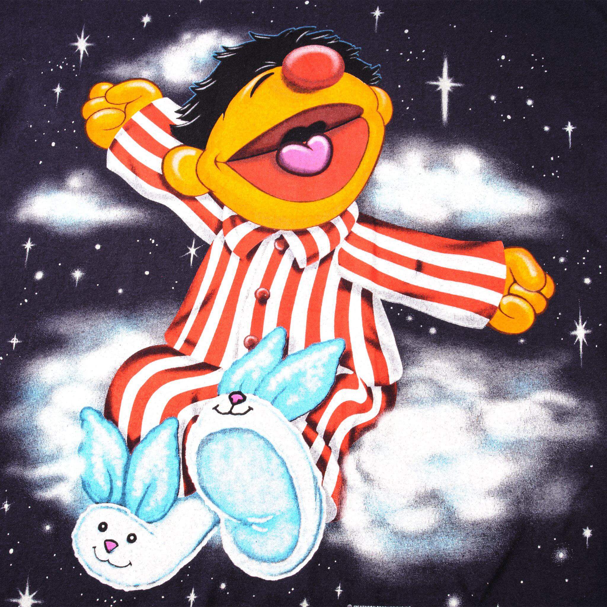 VINTAGE SESAME STREET ERNIE TEE SHIRT SIZE LARGE MADE IN USA 1990s