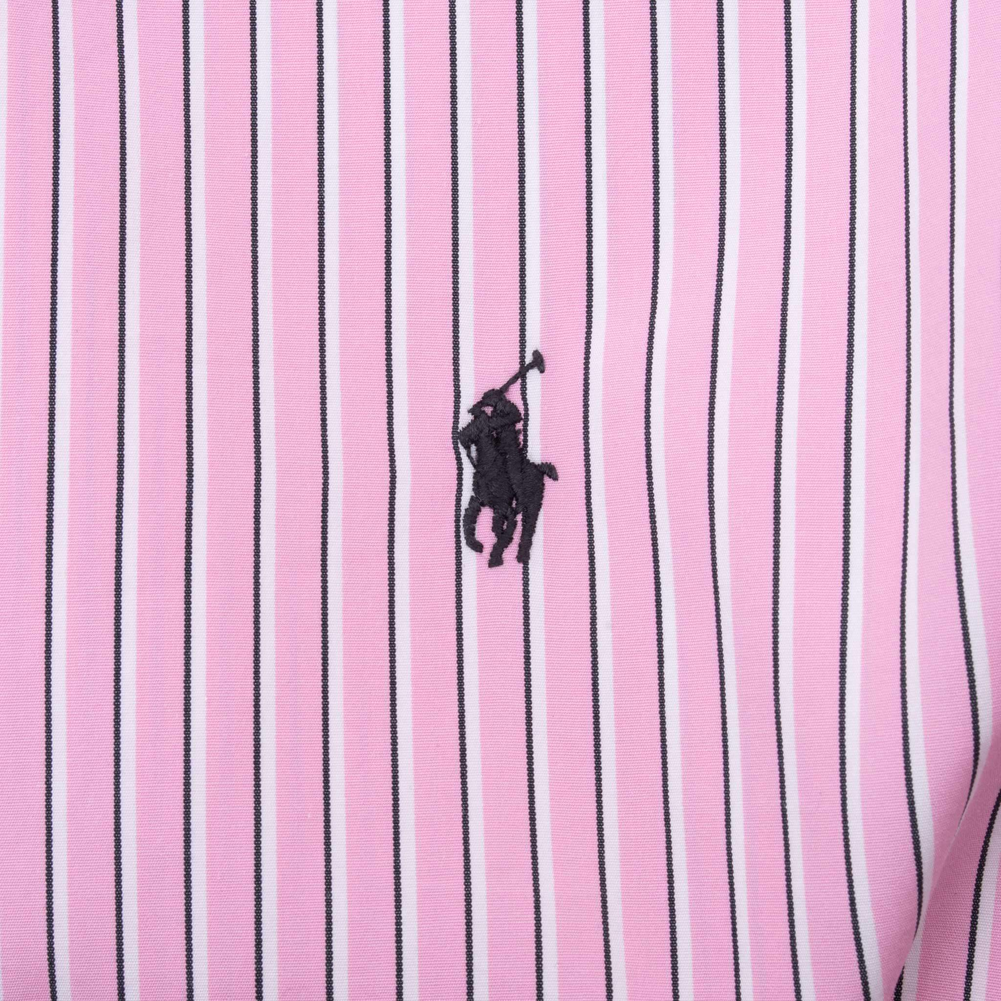 Vintage Ralph Lauren Pink Striped Shirt 1990S Size XL