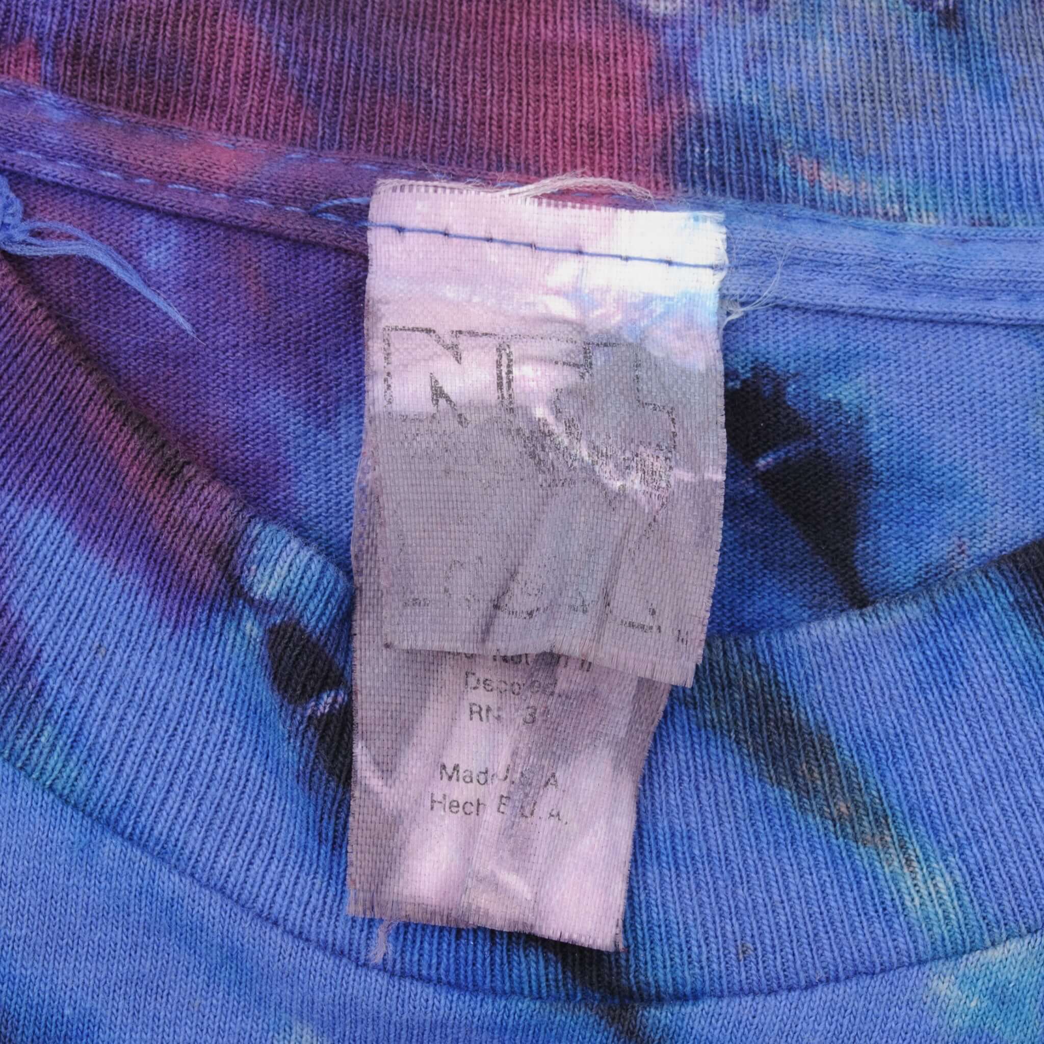Vintage Tie Dye NFL New England Patriots NFL On Fox Tee Shirt 1997 Size Large Made In USA With Single Stitch Sleeves.